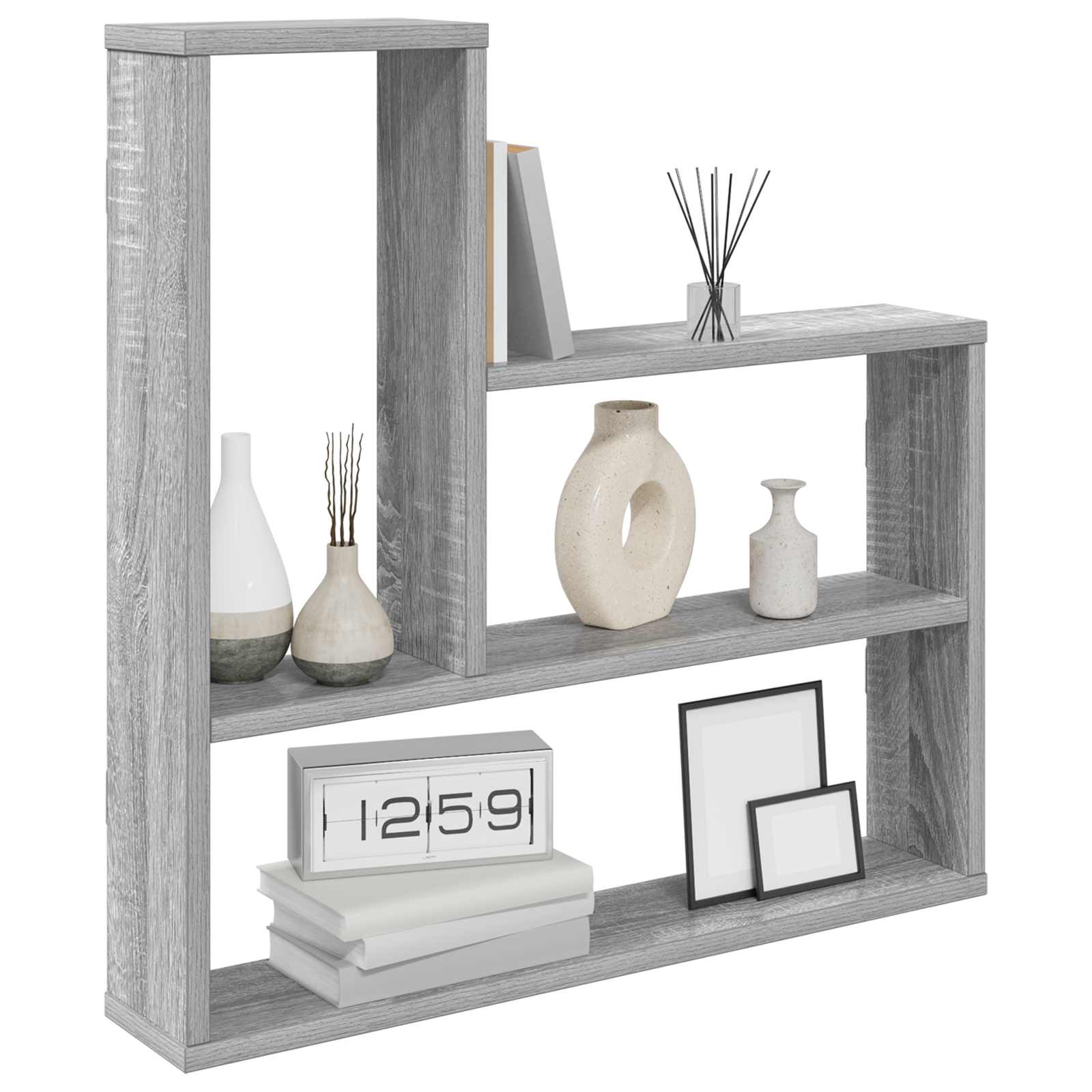 Wandregal Sonoma-Grau 60 x 11 x 60 cm Holzwerkstoff