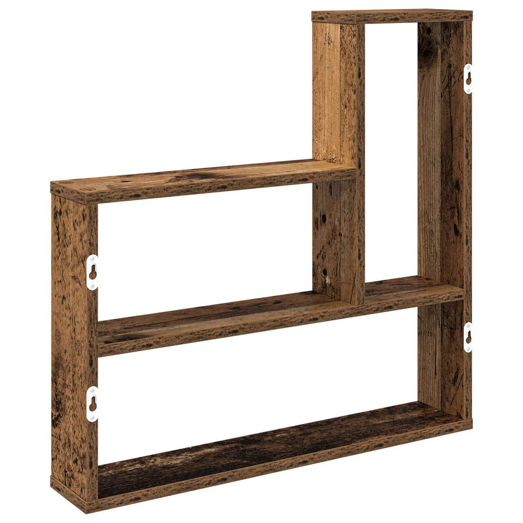 Wandregal Altholz 60 x 11 x 60 cm Holzwerkstoff
