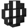 Wandregal Schwarze Eiche 90 x 25 x 90 cm Holzwerkstoff