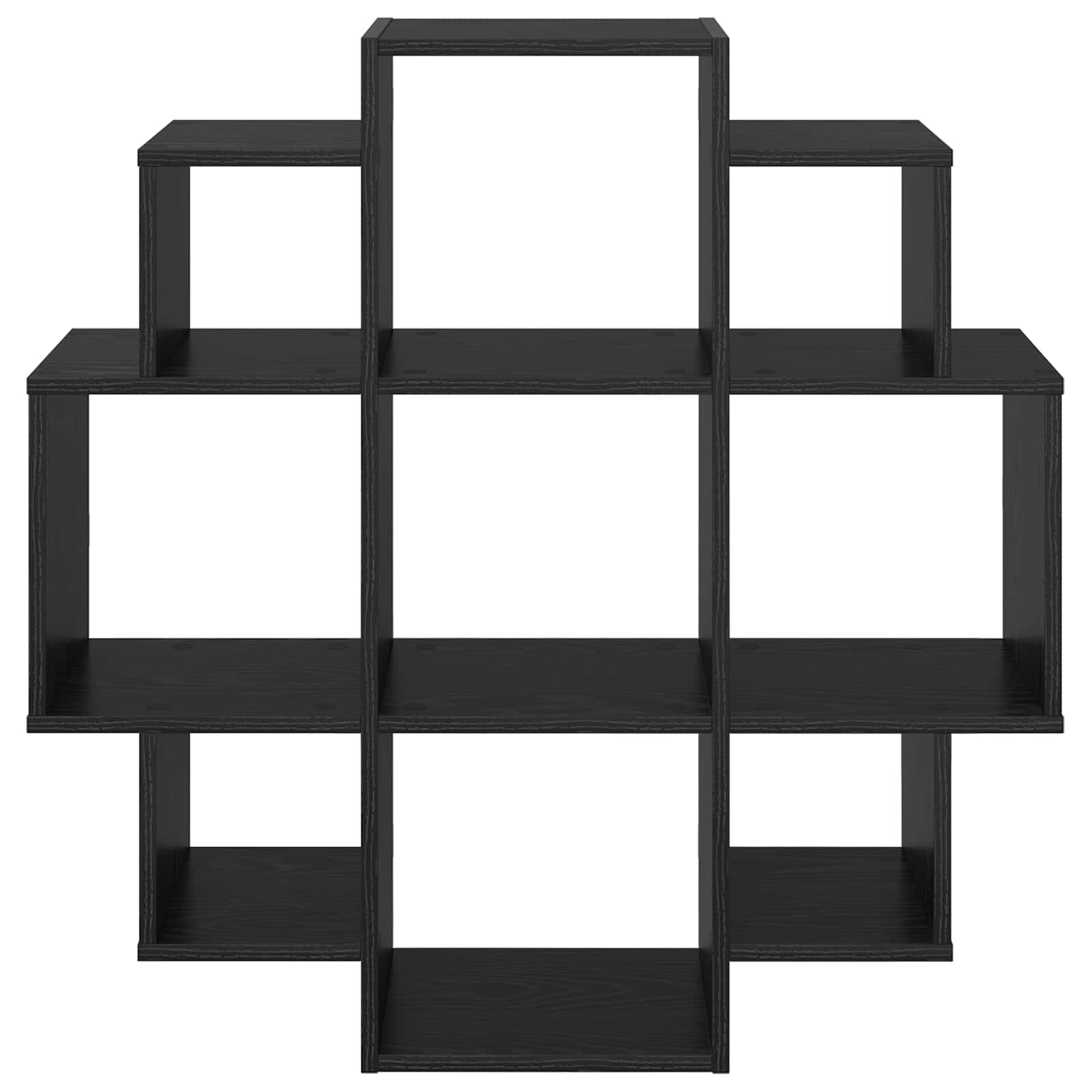 Wandregal Schwarze Eiche 90 x 25 x 90 cm Holzwerkstoff