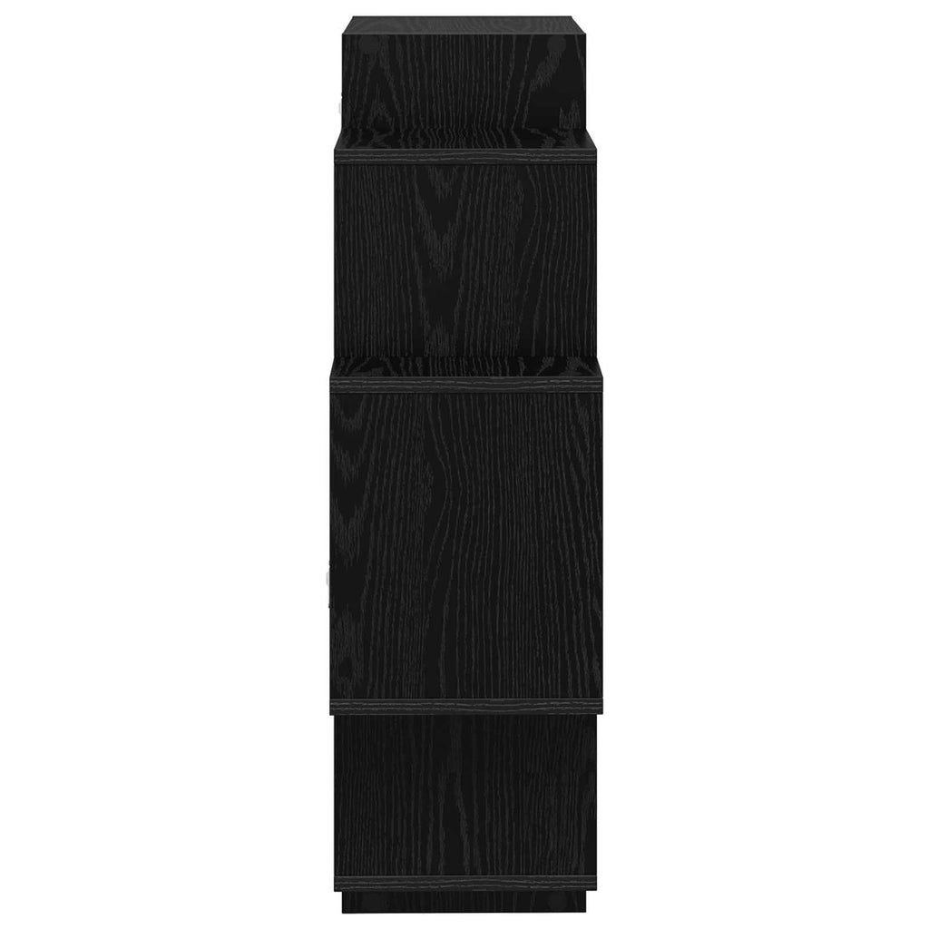 Wandregal Schwarze Eiche 90 x 25 x 90 cm Holzwerkstoff