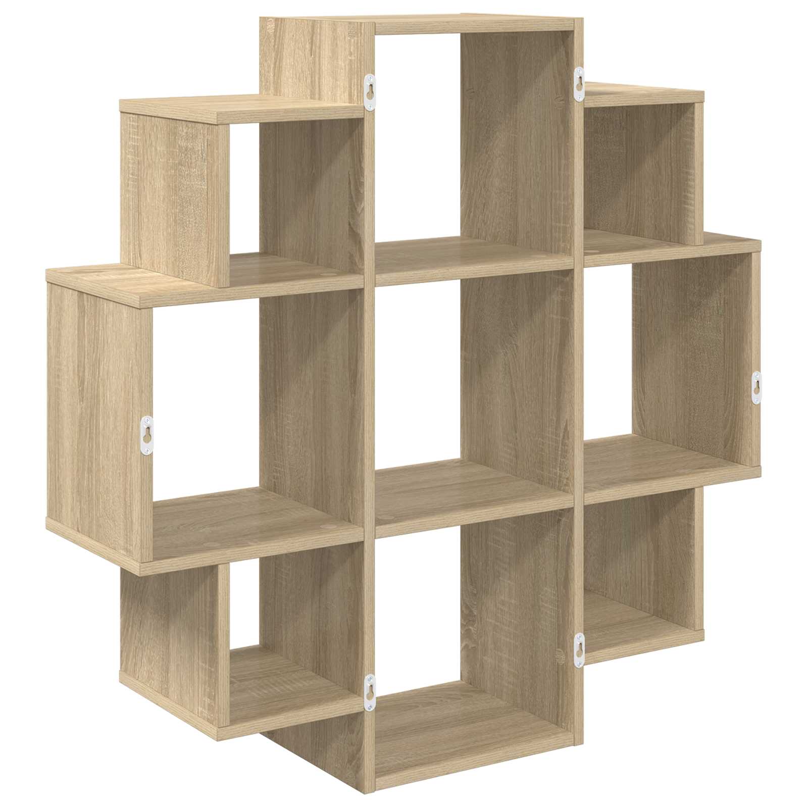 Wandregal Sonoma-Eiche 90 x 25 x 90 cm Holzwerkstoff