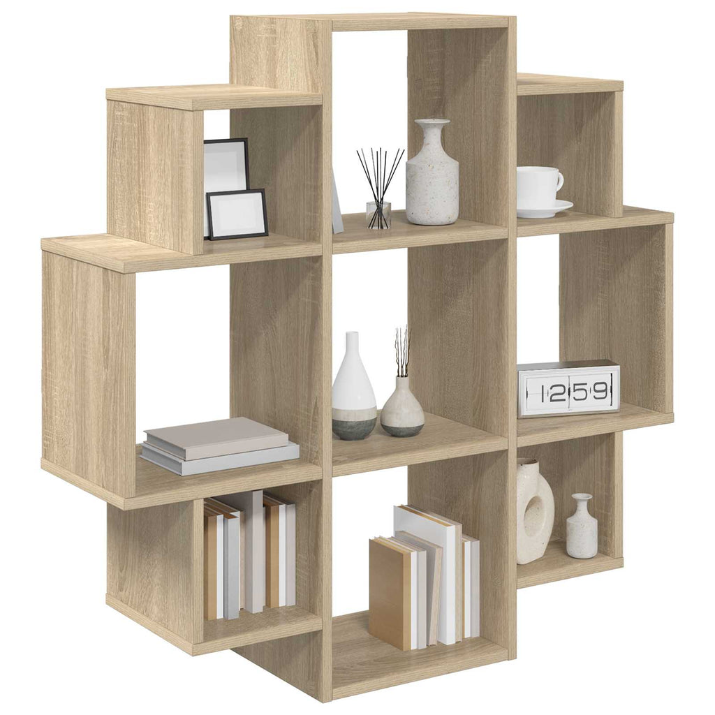 Wandregal Sonoma-Eiche 90 x 25 x 90 cm Holzwerkstoff