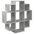 Wandregal Betongrau 90 x 25 x 90 cm Holzwerkstoff