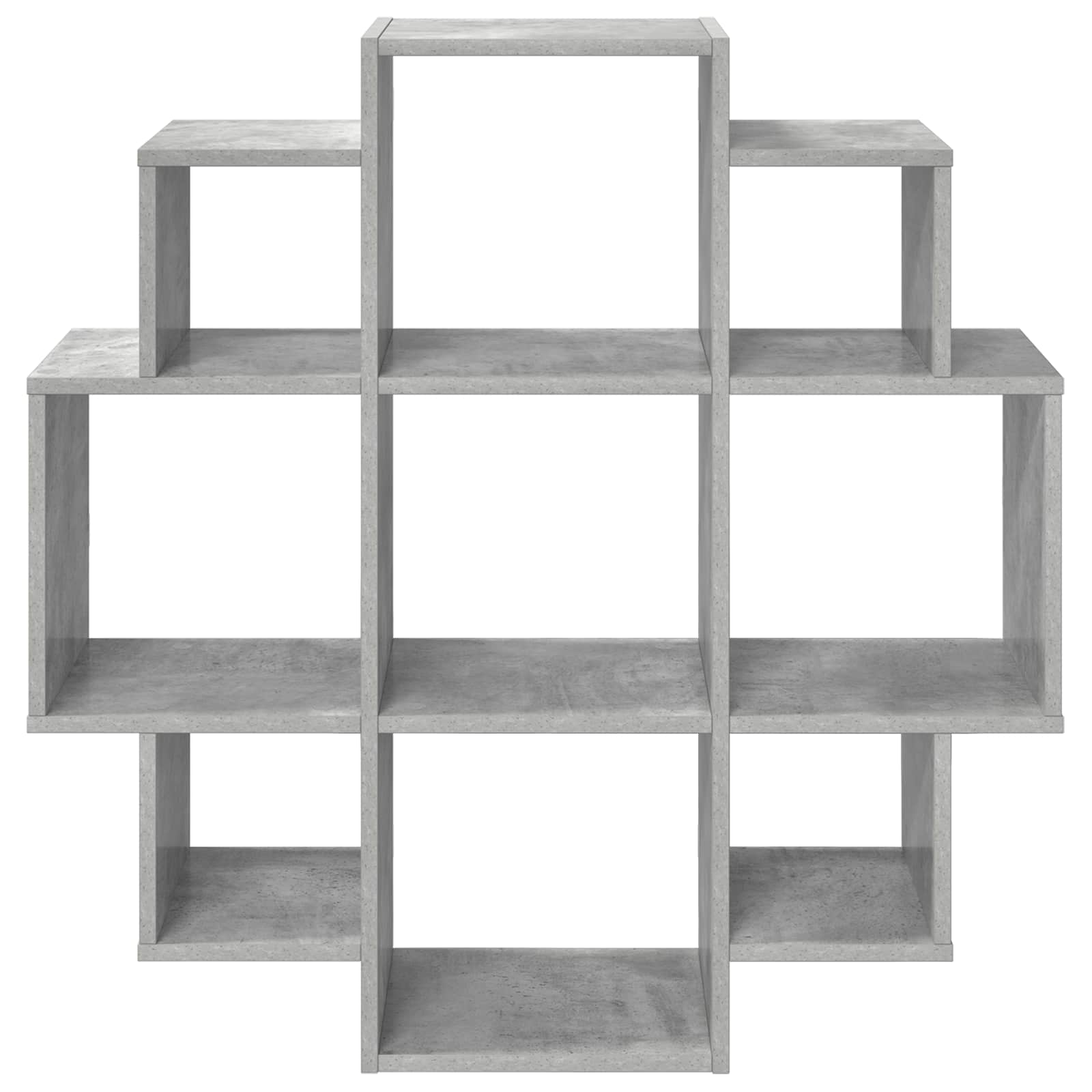 Wandregal Betongrau 90 x 25 x 90 cm Holzwerkstoff