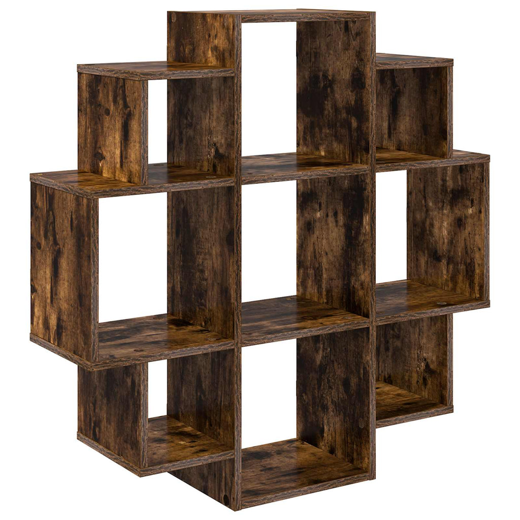 Wandregal Raucheiche 90 x 25 x 90 cm Holzwerkstoff