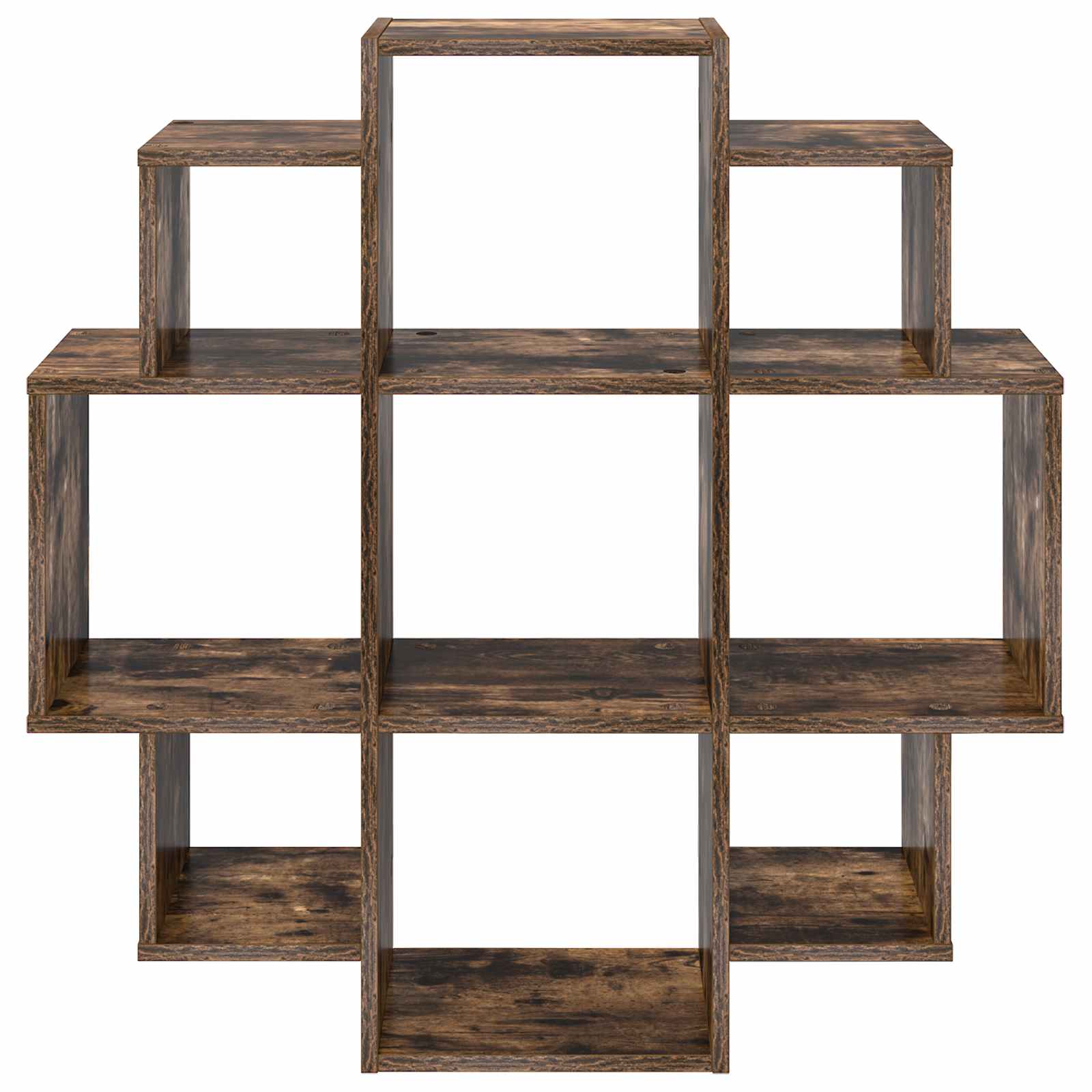 Wandregal Raucheiche 90 x 25 x 90 cm Holzwerkstoff