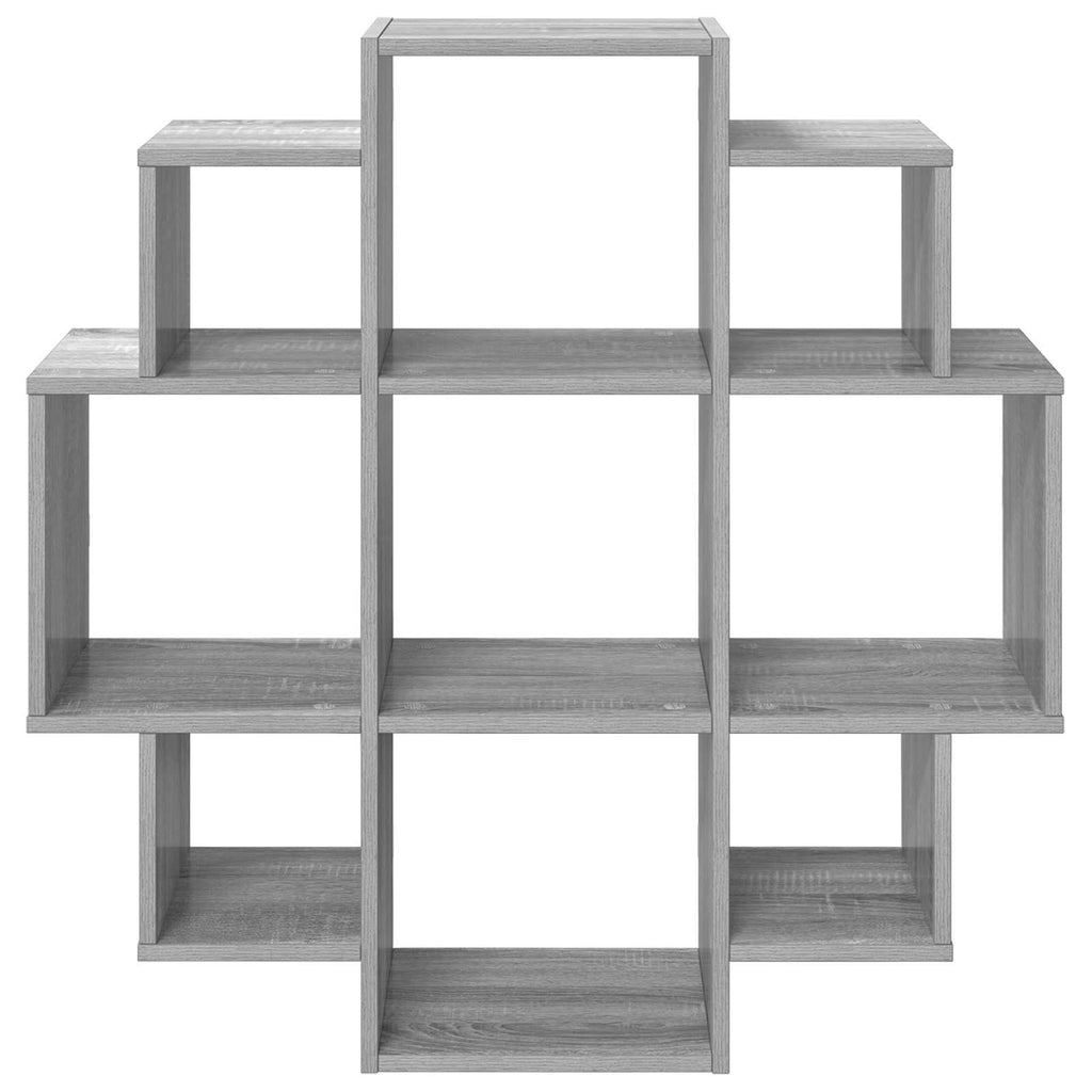 Wandregal Sonoma-Grau 90 x 25 x 90 cm Holzwerkstoff