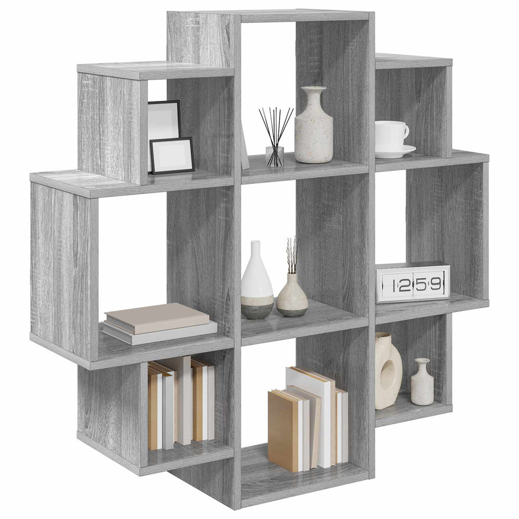Wandregal Sonoma-Grau 90 x 25 x 90 cm Holzwerkstoff