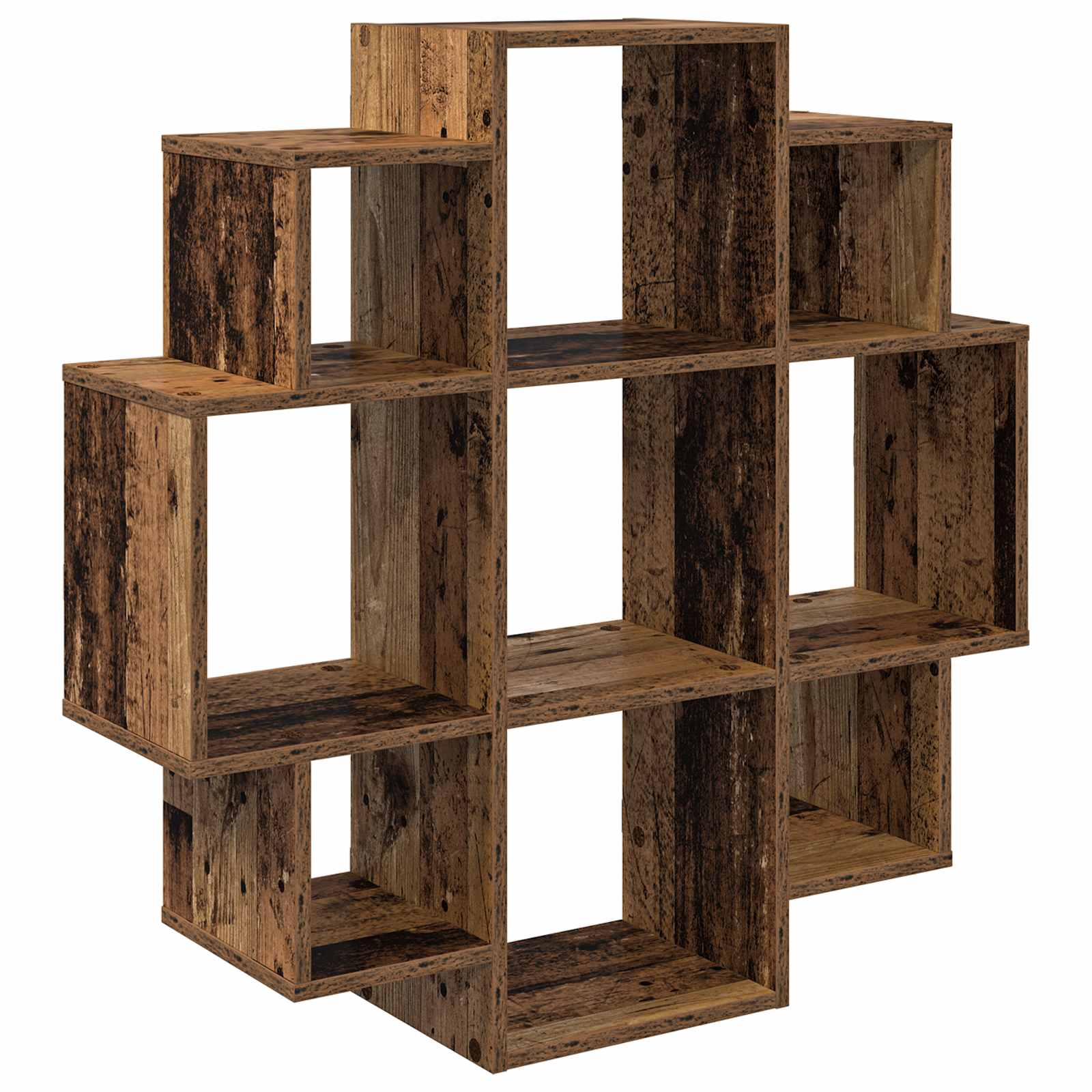 Wandregal Altholz 90 x 25 x 90 cm Holzwerkstoff