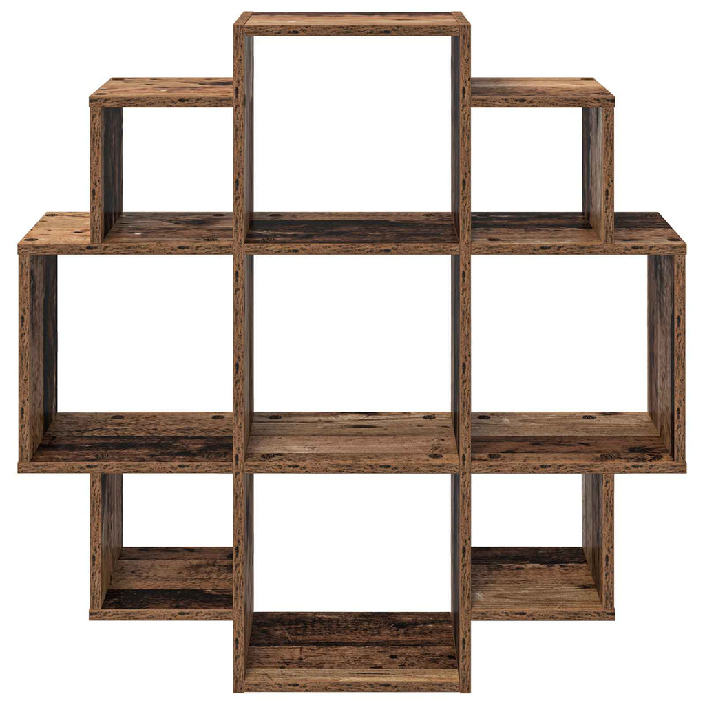 Wandregal Altholz 90 x 25 x 90 cm Holzwerkstoff