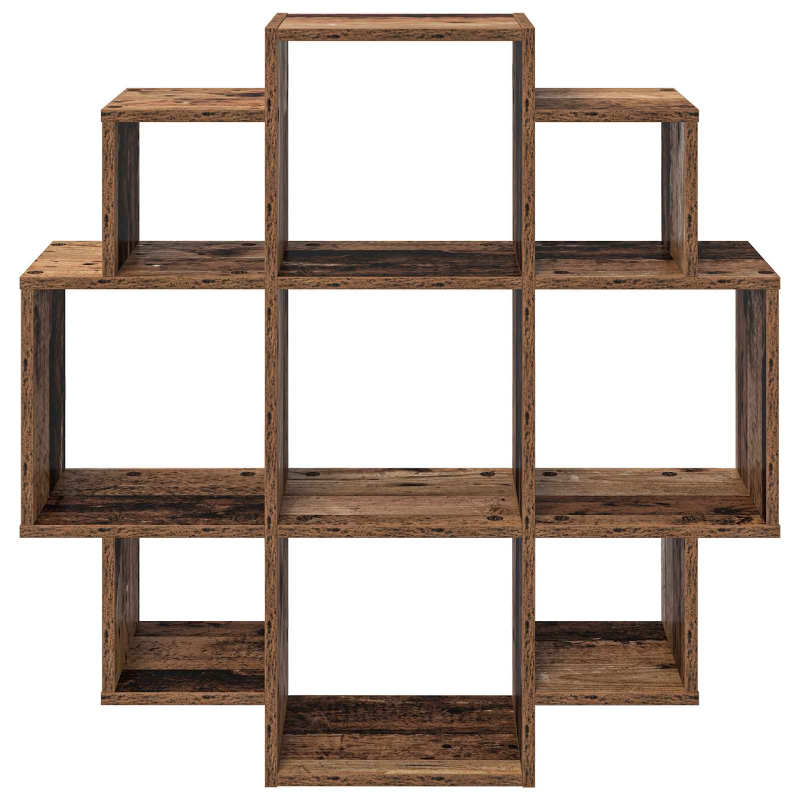 Wandregal Altholz 90 x 25 x 90 cm Holzwerkstoff