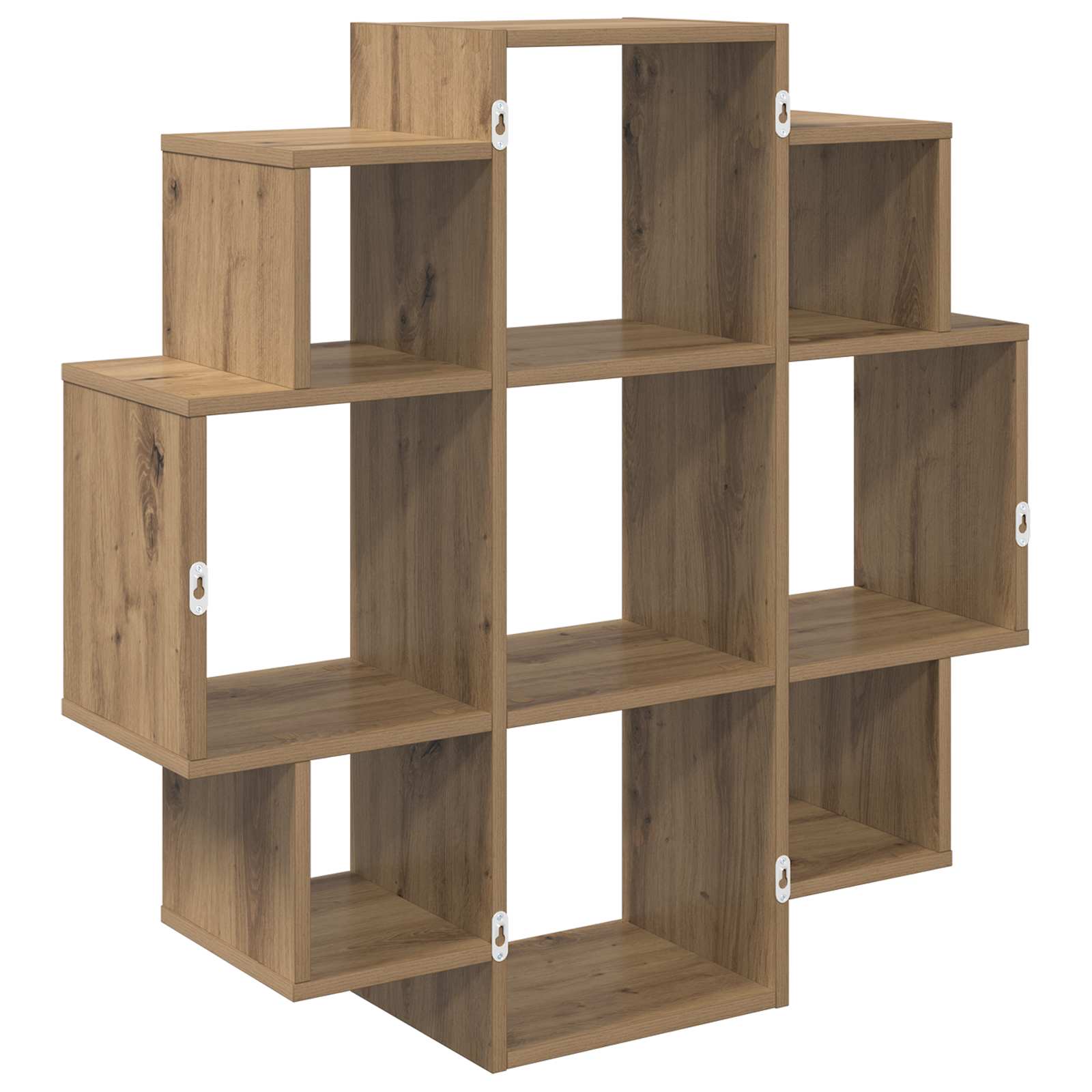 Wandregal Artisan-Eiche 90 x 25 x 90 cm Holzwerkstoff