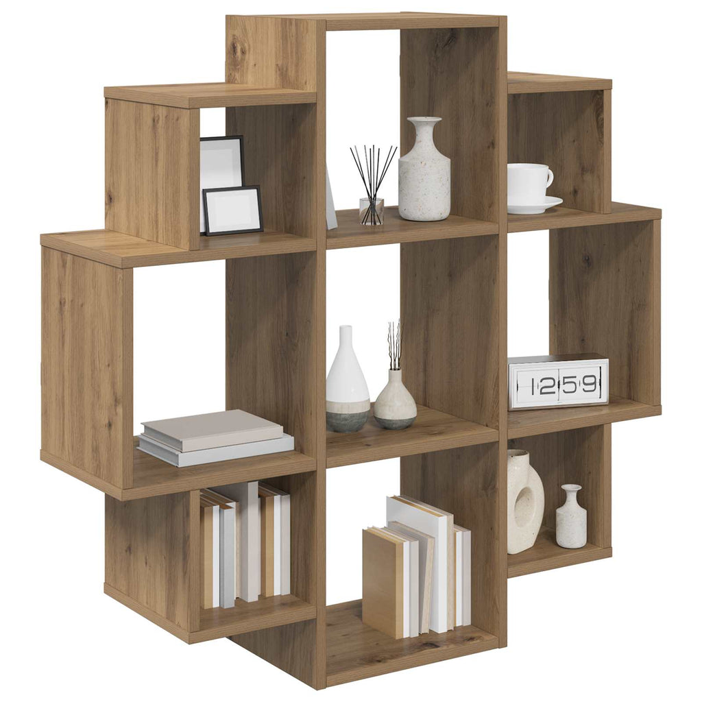 Wandregal Artisan-Eiche 90 x 25 x 90 cm Holzwerkstoff