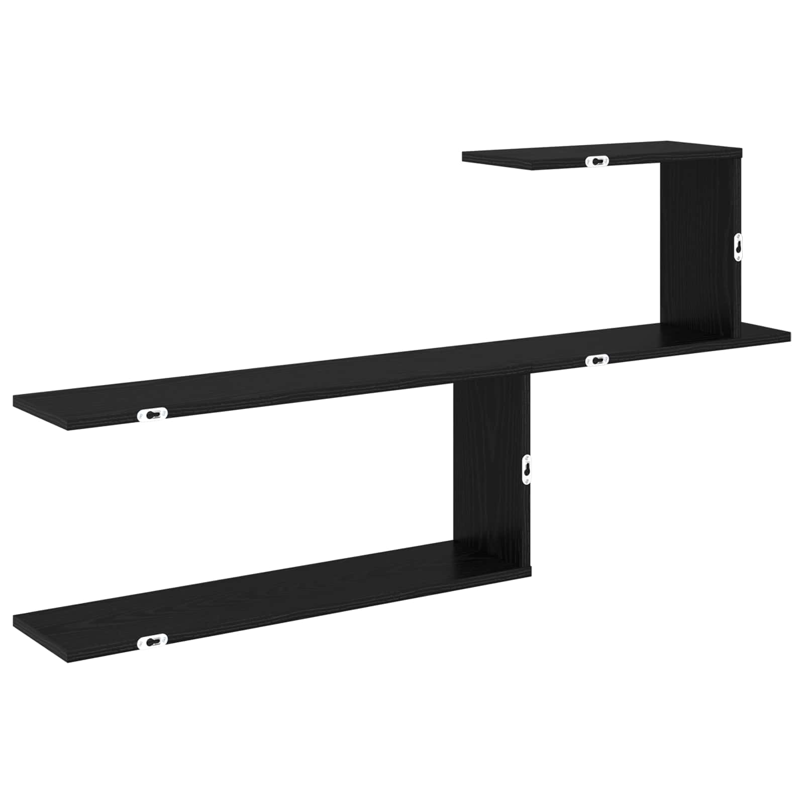 Wandregal Schwarze Eiche 122 x 18 x 60 cm Holzwerkstoff