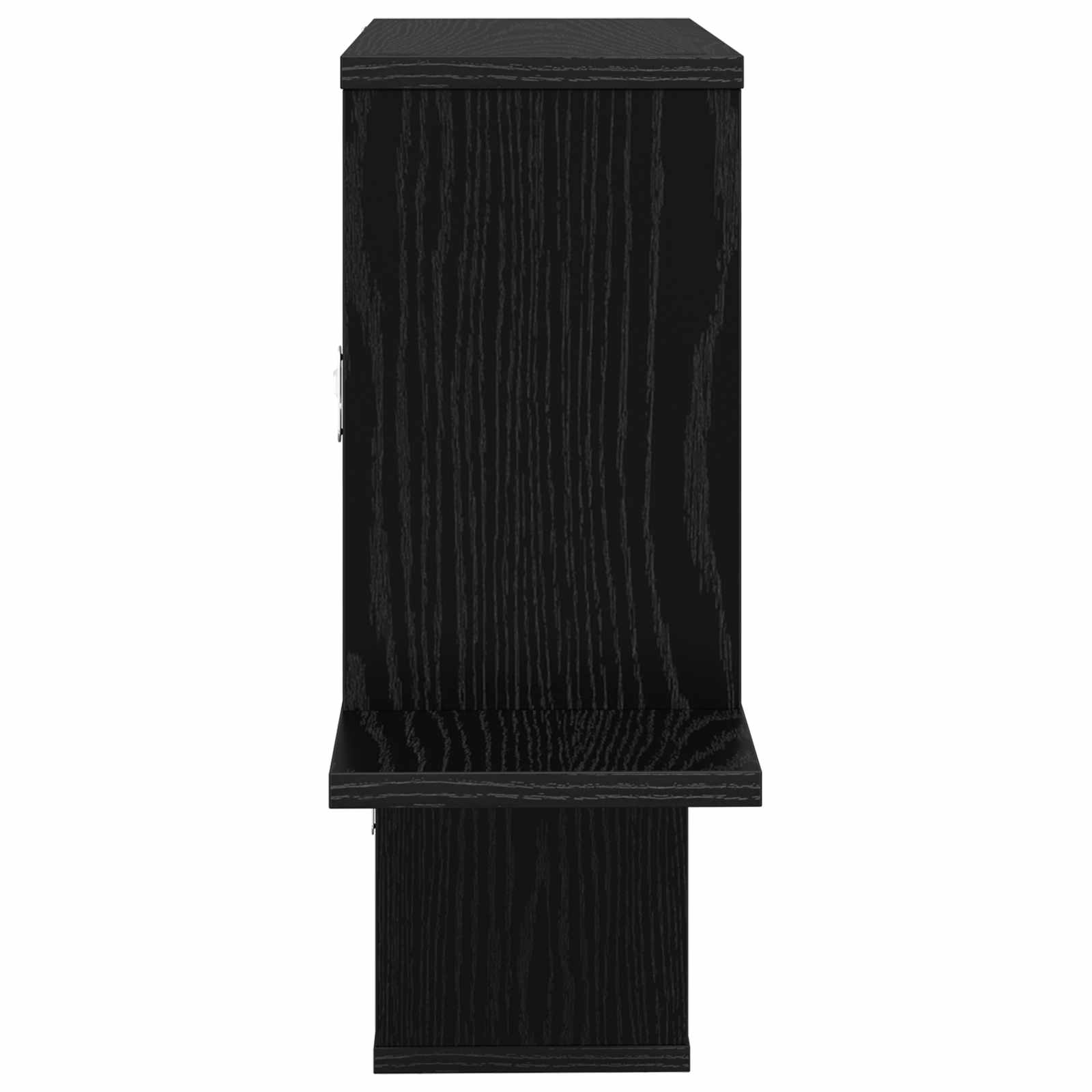 Wandregal Schwarze Eiche 122 x 18 x 60 cm Holzwerkstoff