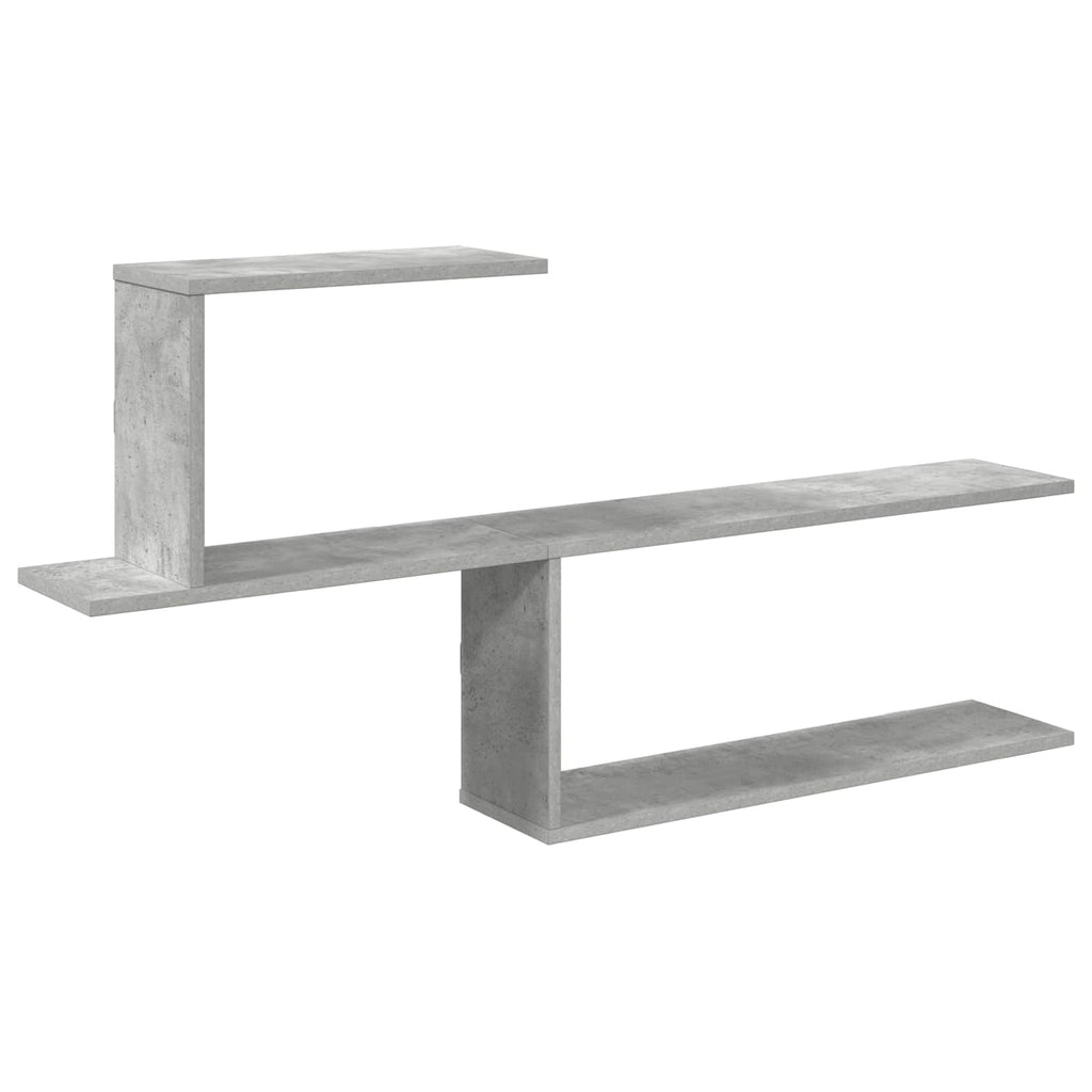 Wandregal Betongrau 122 x 18 x 60 cm Holzwerkstoff