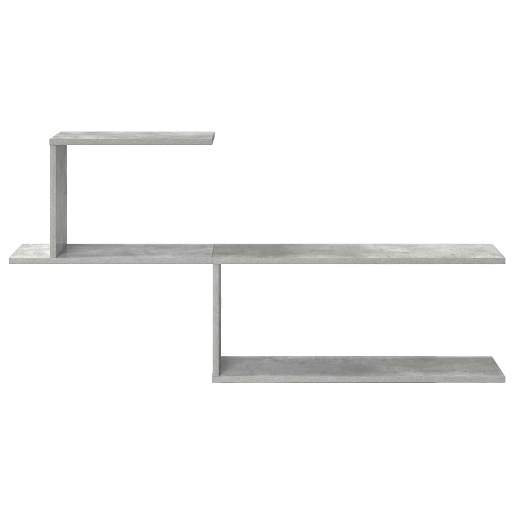 Wandregal Betongrau 122 x 18 x 60 cm Holzwerkstoff