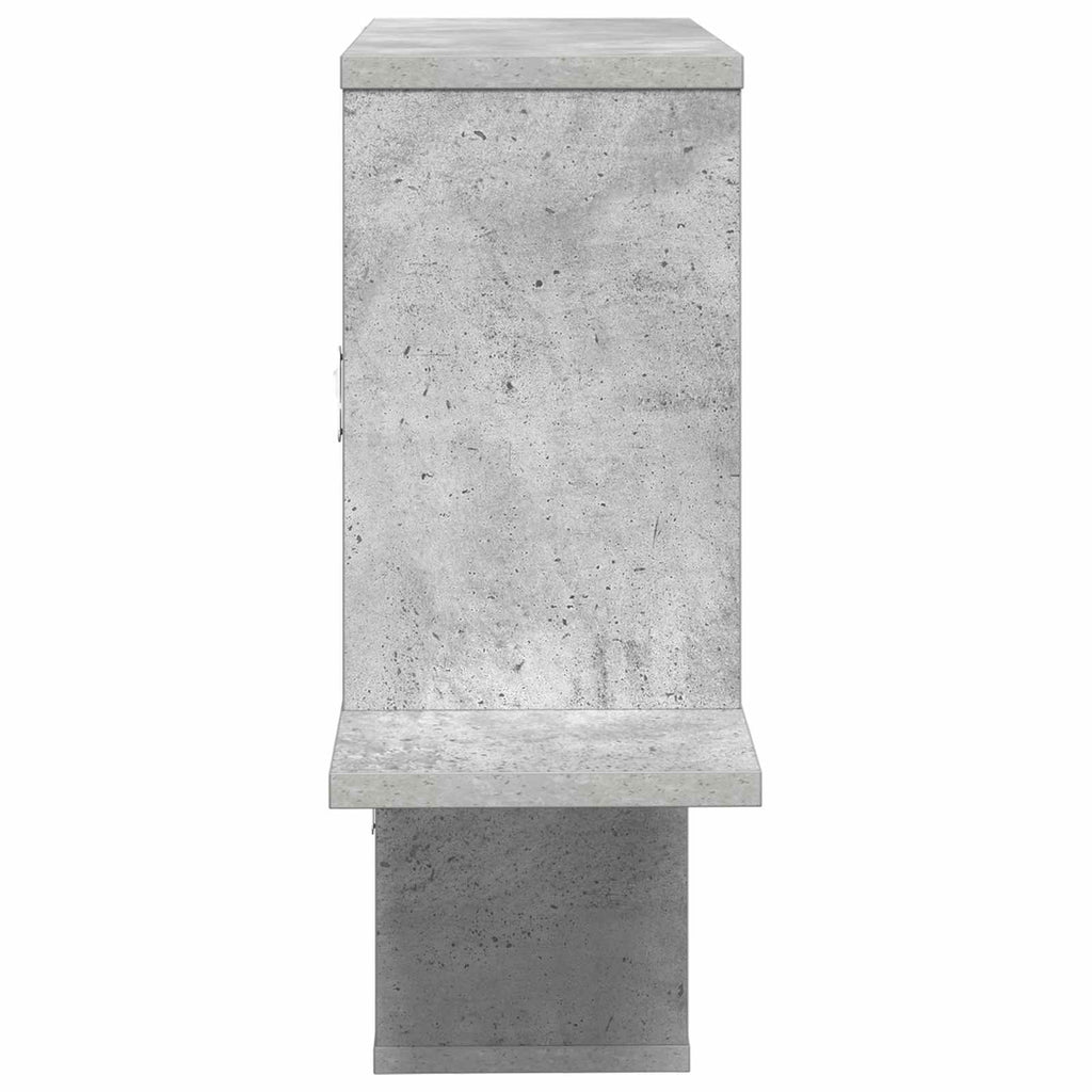 Wandregal Betongrau 122 x 18 x 60 cm Holzwerkstoff