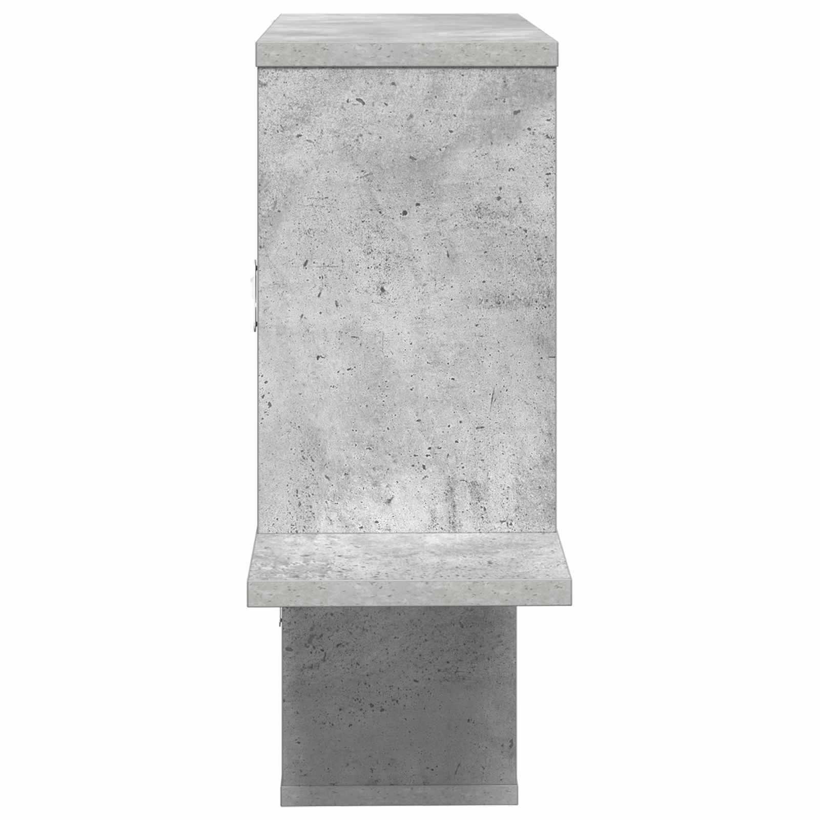 Wandregal Betongrau 122 x 18 x 60 cm Holzwerkstoff