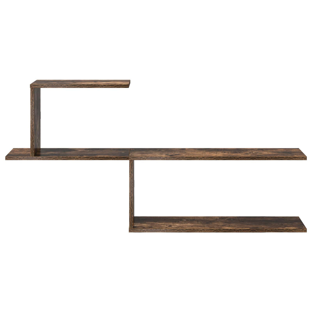 Wandregal Raucheiche 122 x 18 x 60 cm Holzwerkstoff