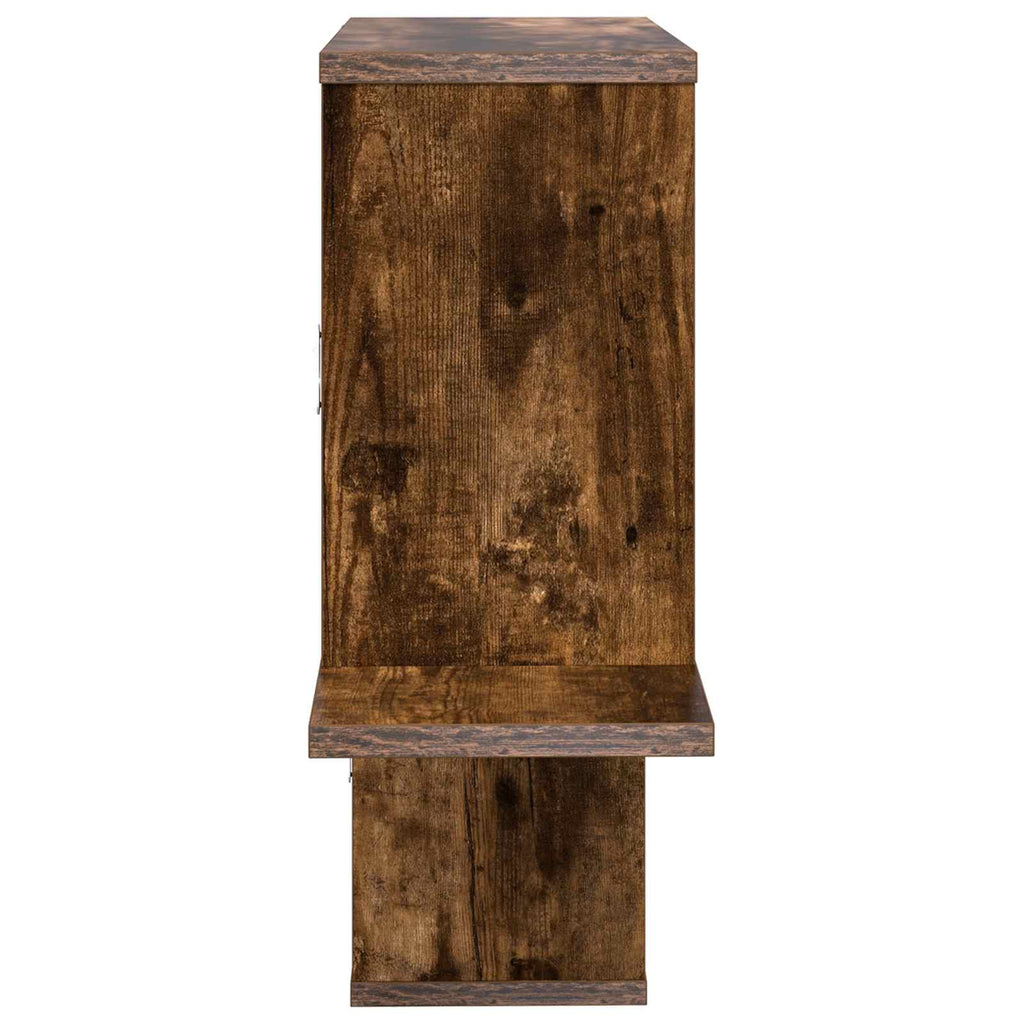 Wandregal Raucheiche 122 x 18 x 60 cm Holzwerkstoff