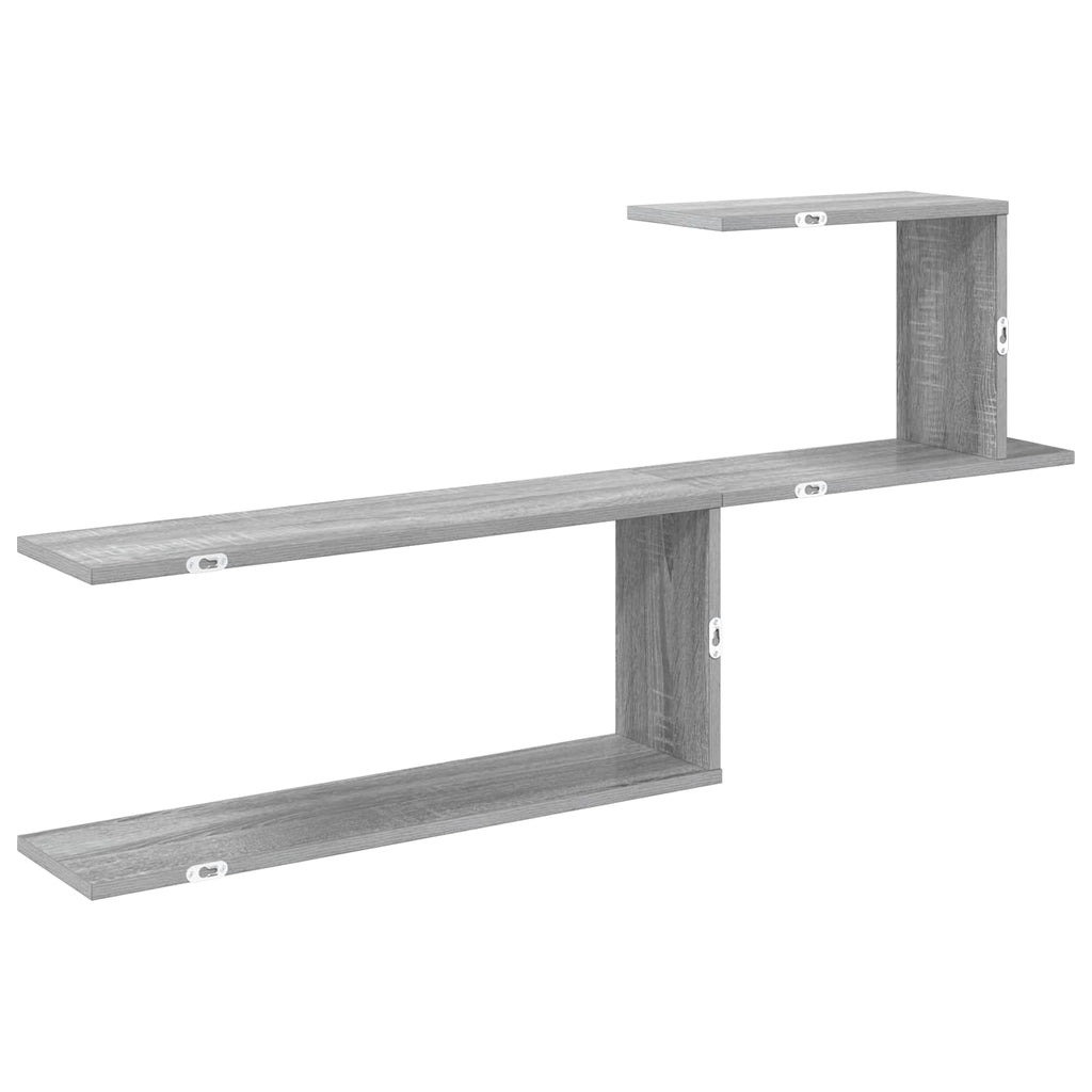 Wandregal Sonoma-Grau 122 x 18 x 60 cm Holzwerkstoff