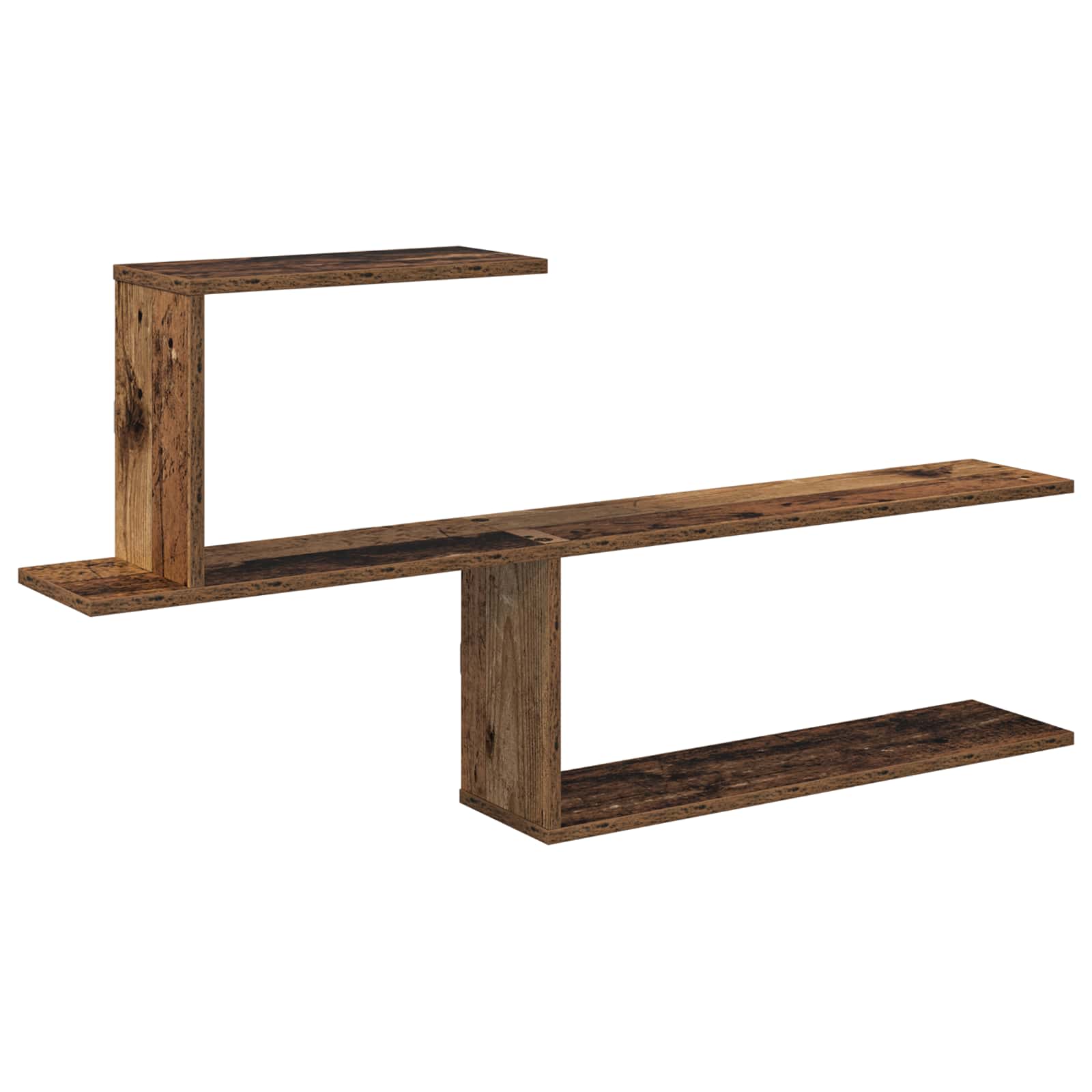Wandregal Altholz 122 x 18 x 60 cm Holzwerkstoff