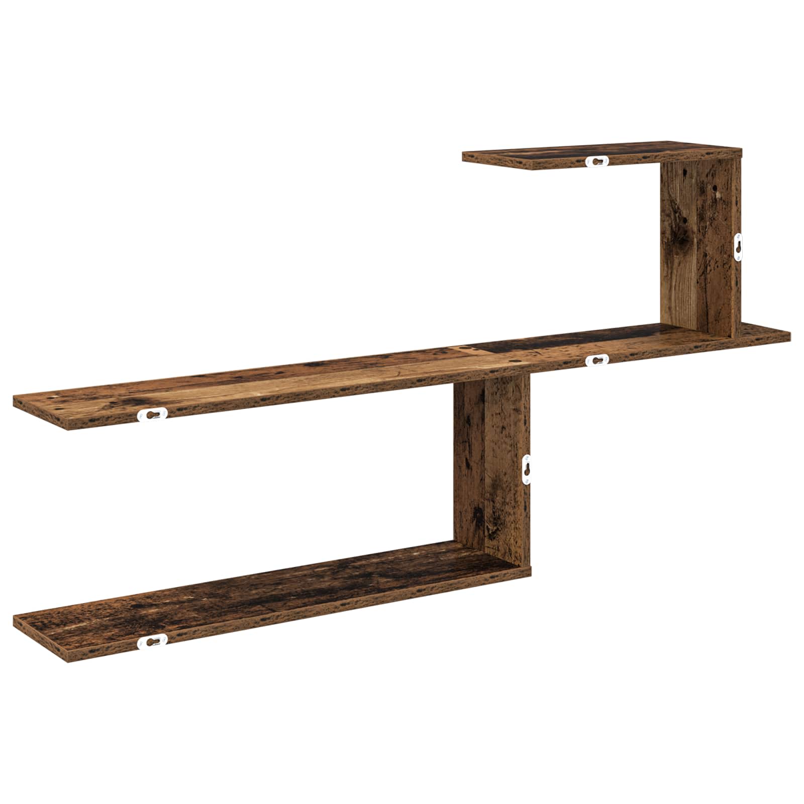 Wandregal Altholz 122 x 18 x 60 cm Holzwerkstoff