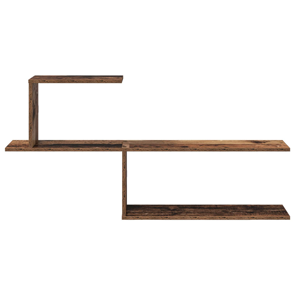 Wandregal Altholz 122 x 18 x 60 cm Holzwerkstoff