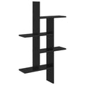 Wandregal Schwarze Eiche 61 x 15 x 102 cm Holzwerkstoff