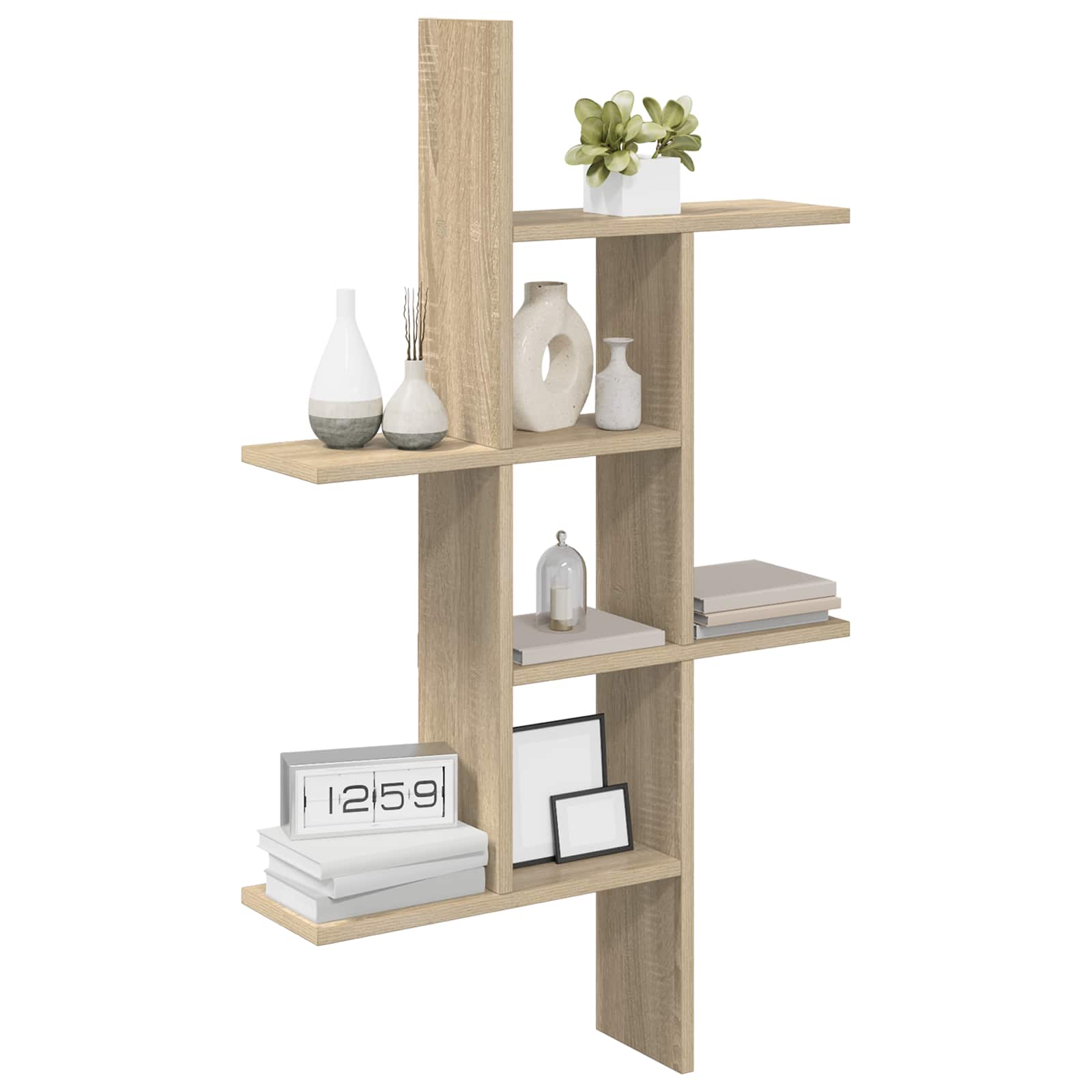 Wandregal Sonoma-Eiche 61 x 15 x 102 cm Holzwerkstoff