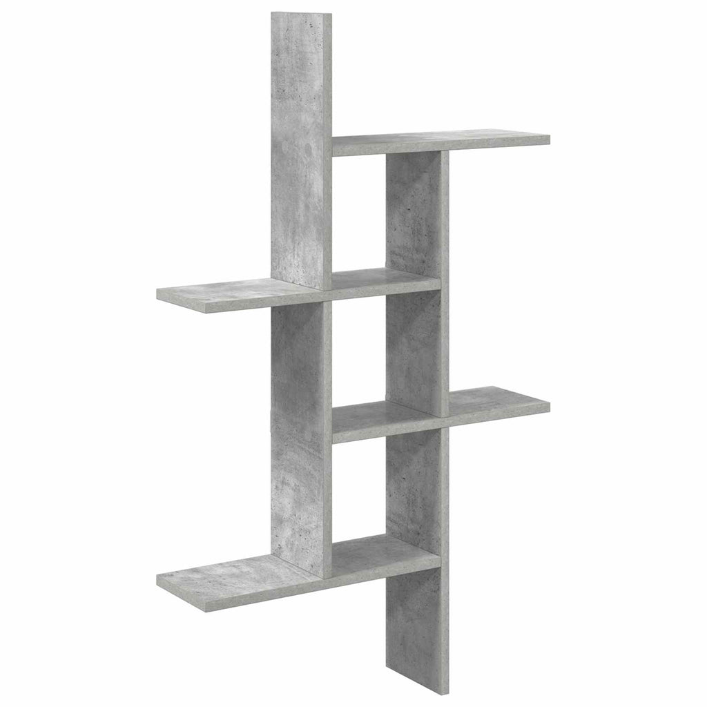 Wandregal Betongrau 61 x 15 x 102 cm Holzwerkstoff