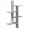 Wandregal Betongrau 61 x 15 x 102 cm Holzwerkstoff