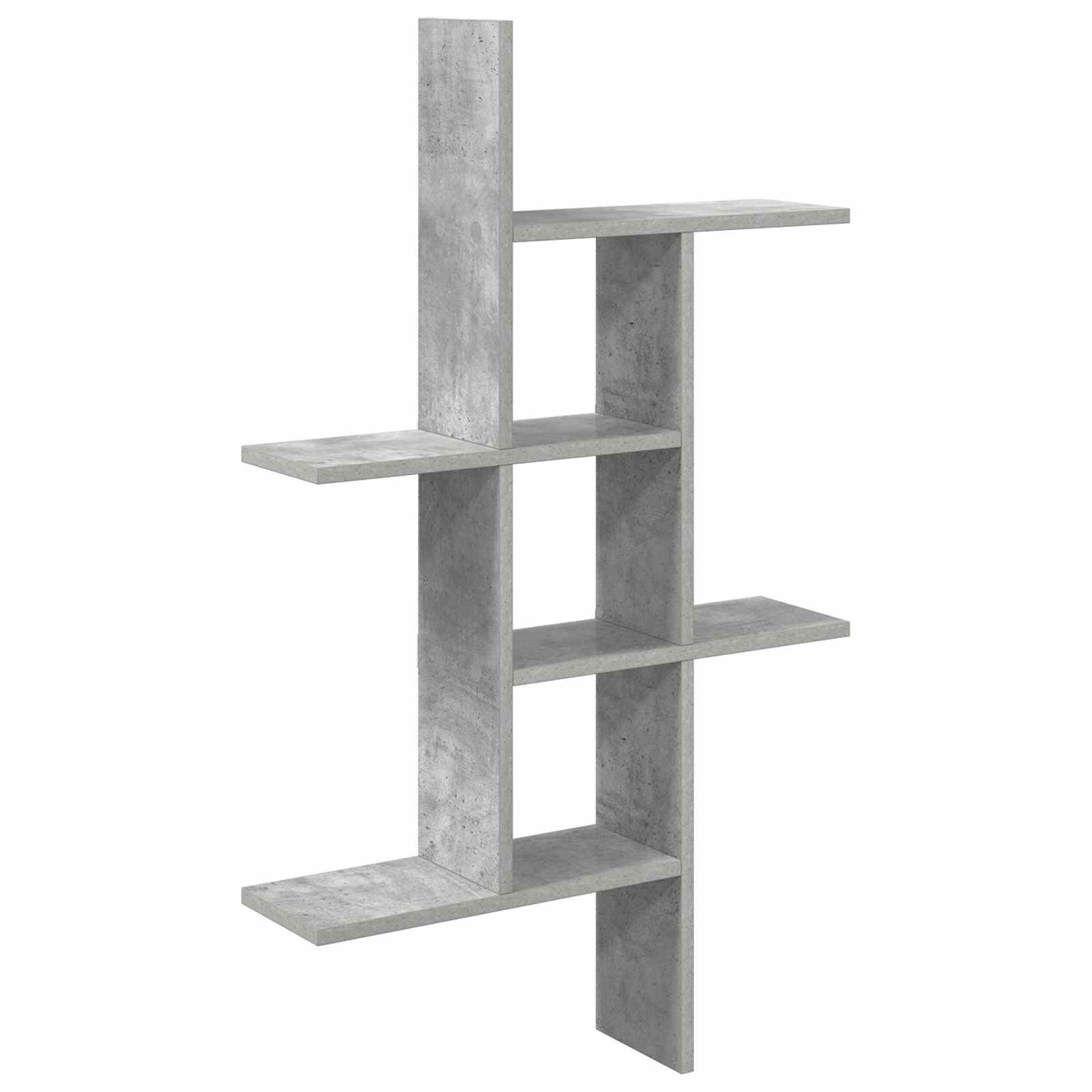 Wandregal Betongrau 61 x 15 x 102 cm Holzwerkstoff