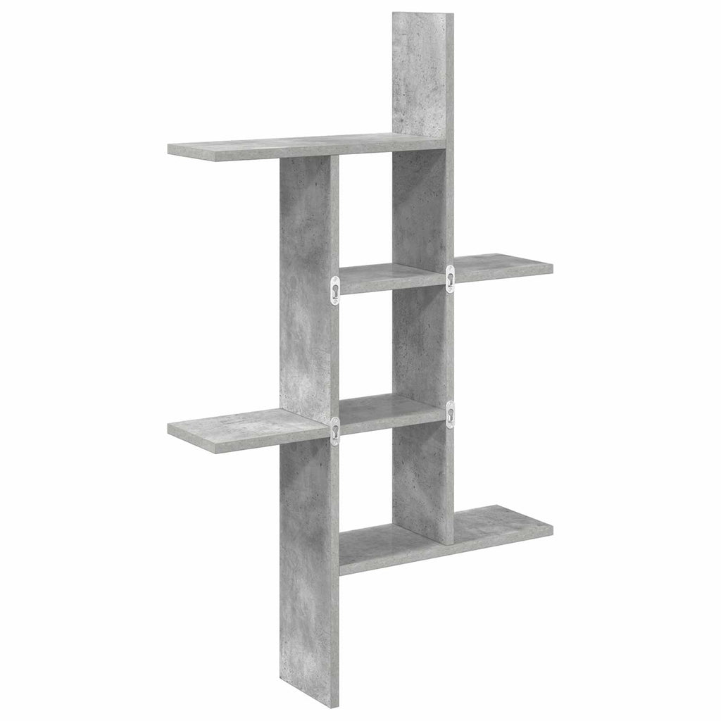 Wandregal Betongrau 61 x 15 x 102 cm Holzwerkstoff