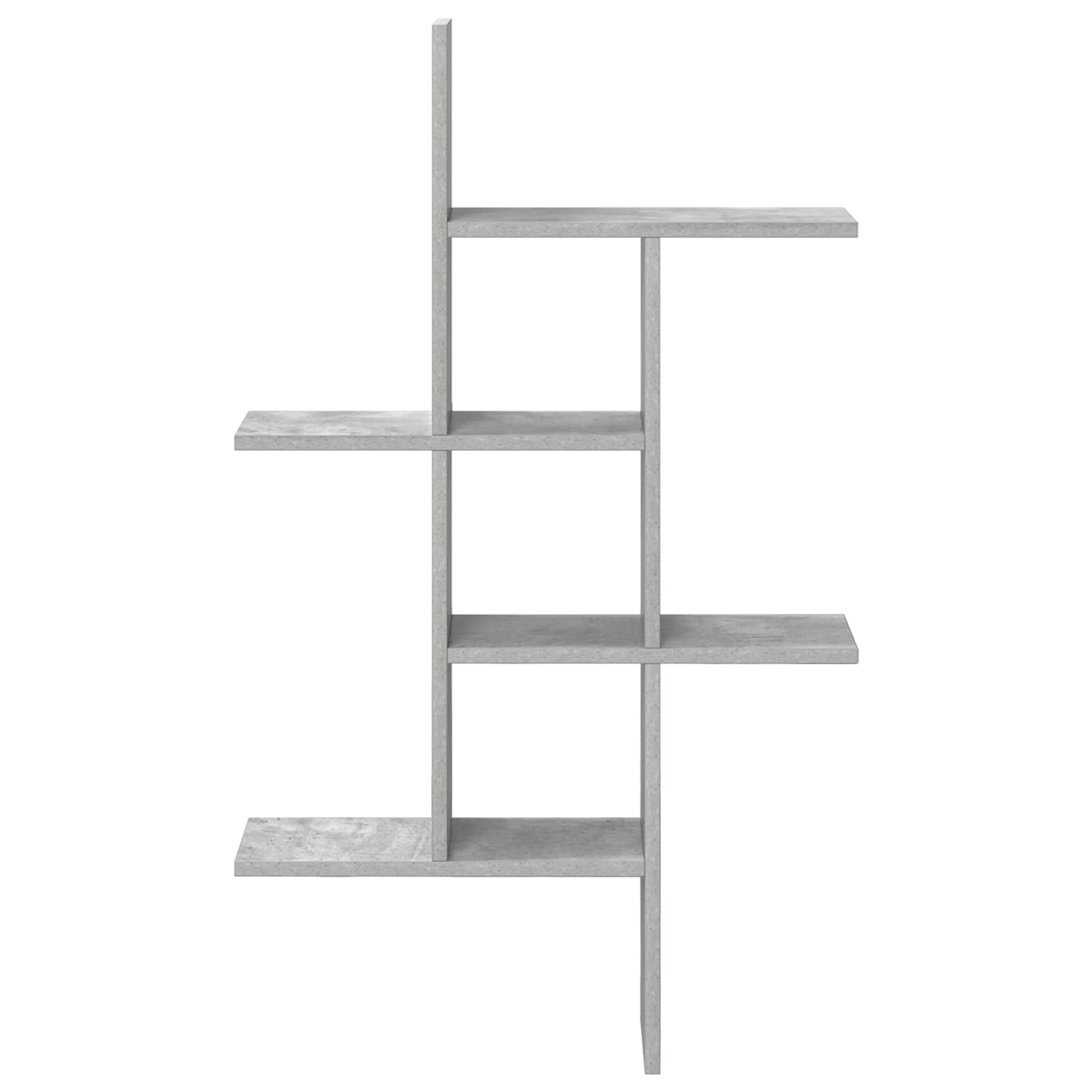 Wandregal Betongrau 61 x 15 x 102 cm Holzwerkstoff