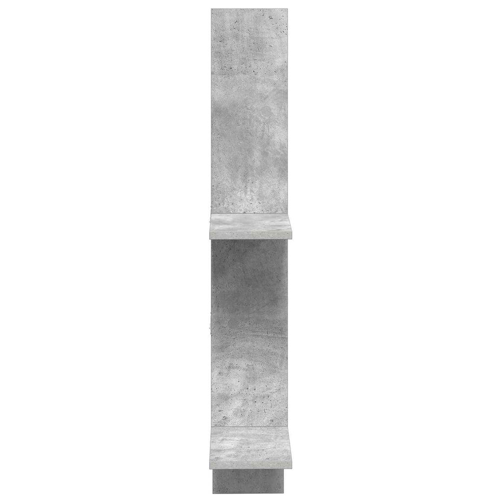 Wandregal Betongrau 61 x 15 x 102 cm Holzwerkstoff