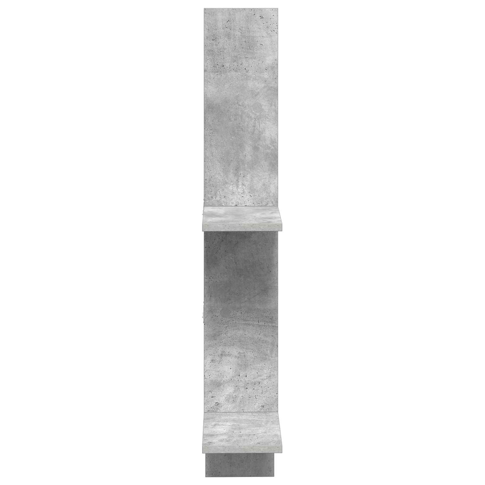 Wandregal Betongrau 61 x 15 x 102 cm Holzwerkstoff