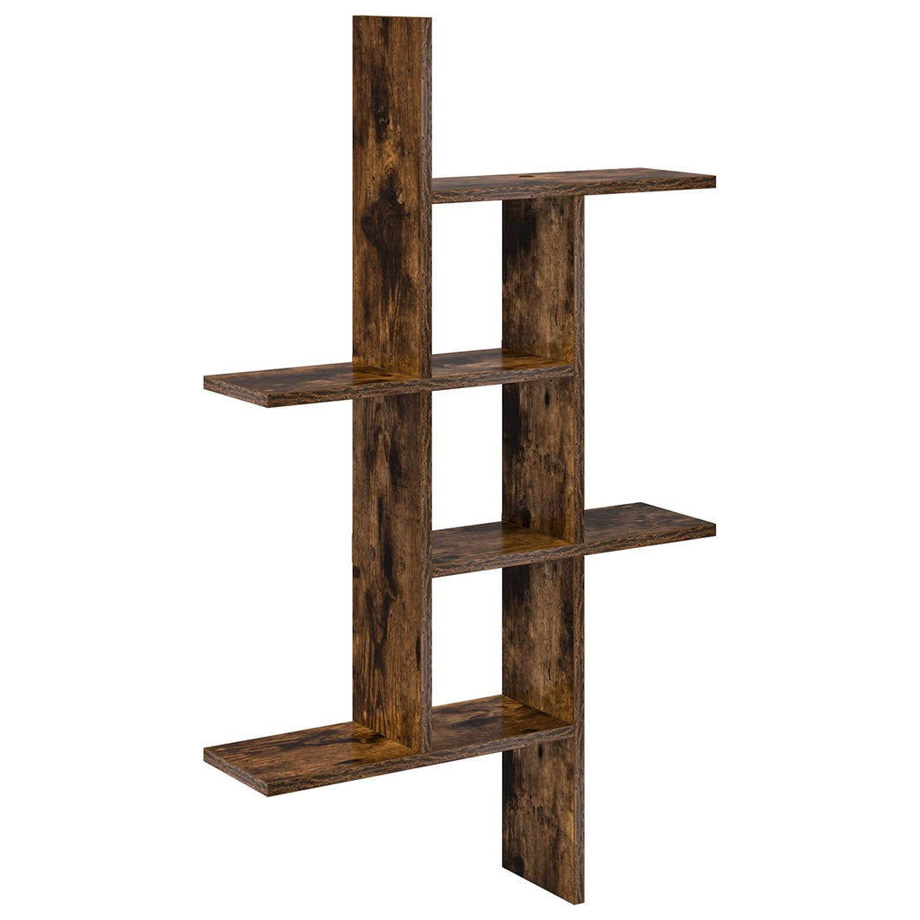 Wandregal Raucheiche 61 x 15 x 102 cm Holzwerkstoff