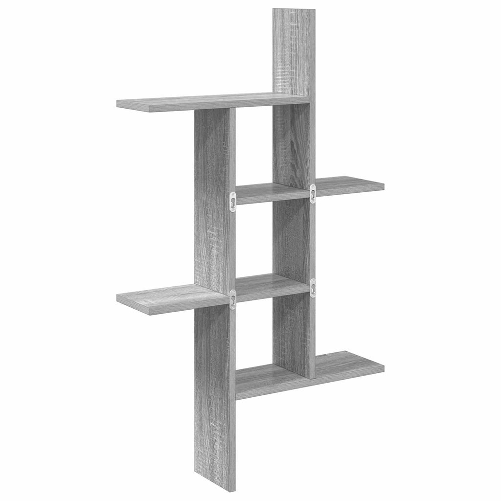 Wandregal Sonoma-Grau 61 x 15 x 102 cm Holzwerkstoff