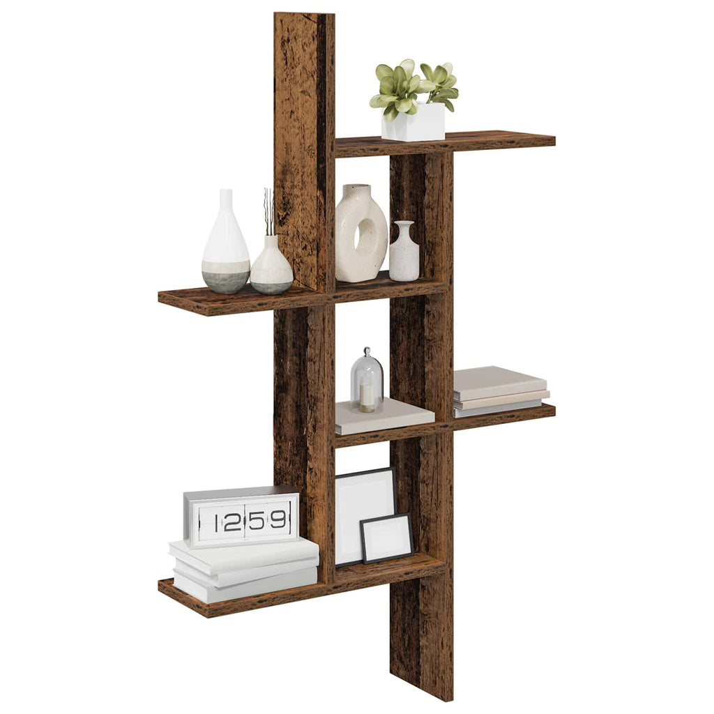 Wandregal Altholz 61 x 15 x 102 cm Holzwerkstoff
