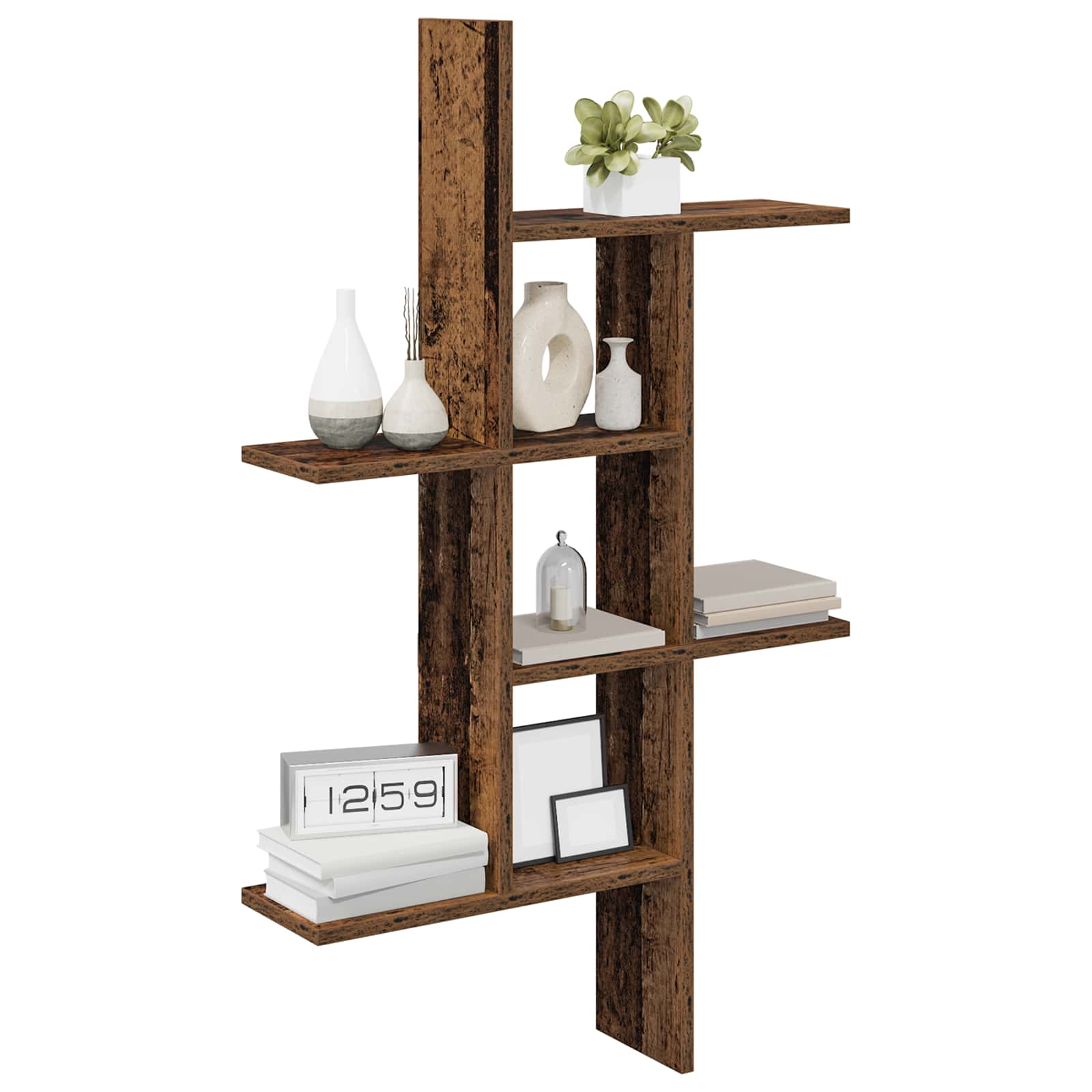 Wandregal Altholz 61 x 15 x 102 cm Holzwerkstoff