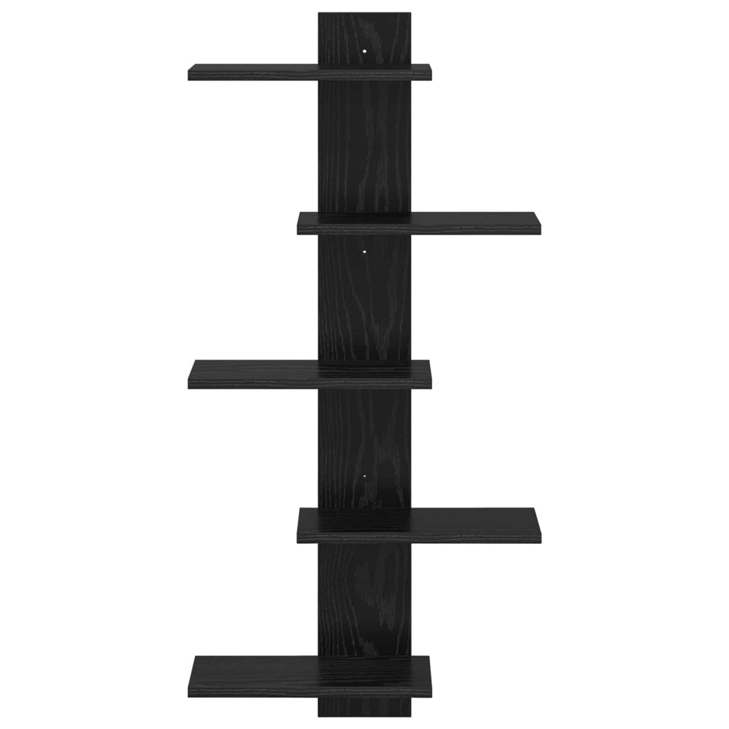 Wandregal Schwarze Eiche 48,5 x 15 x 101 cm Holzwerkstoff