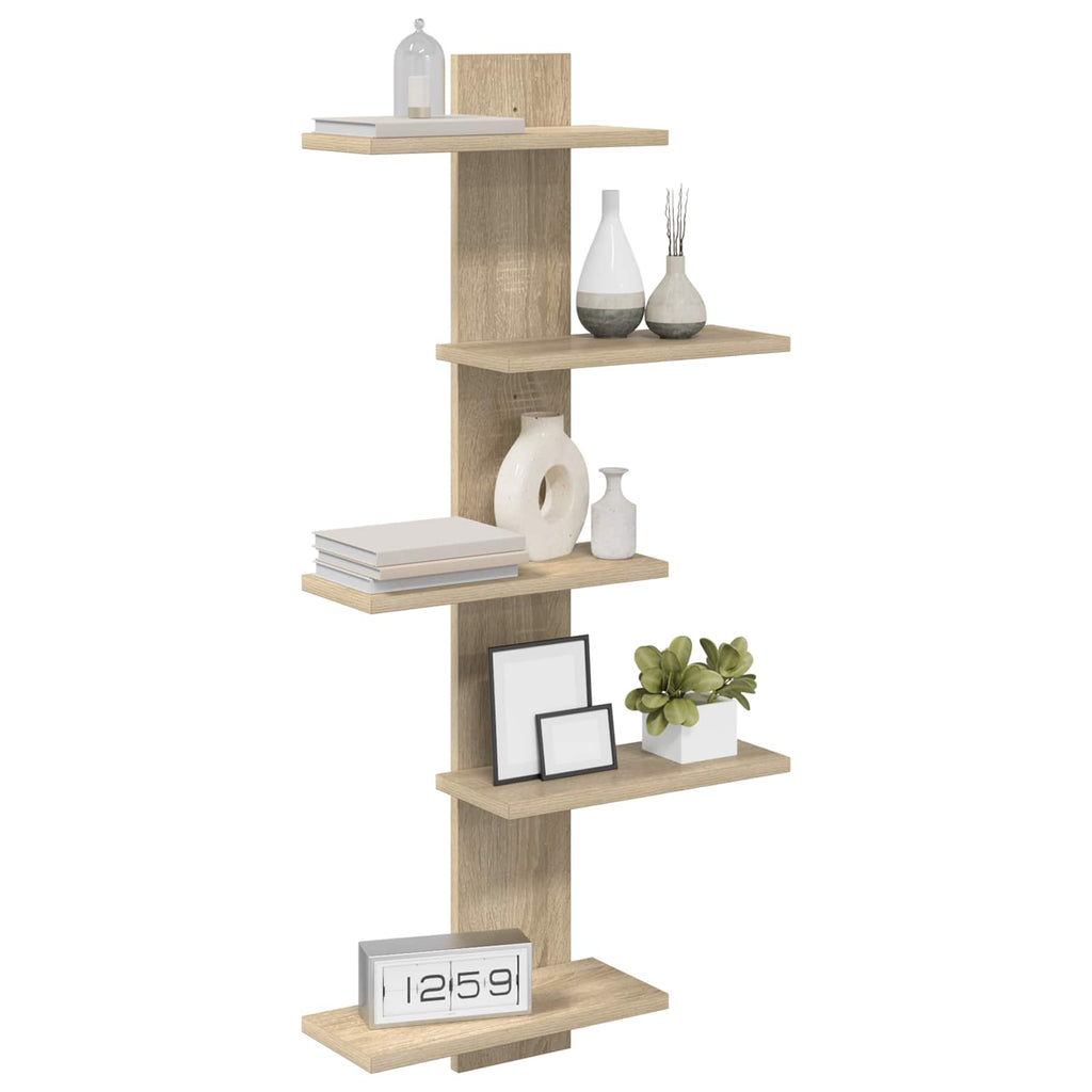 Wandregal Sonoma-Eiche 48,5 x 15 x 101 cm Holzwerkstoff