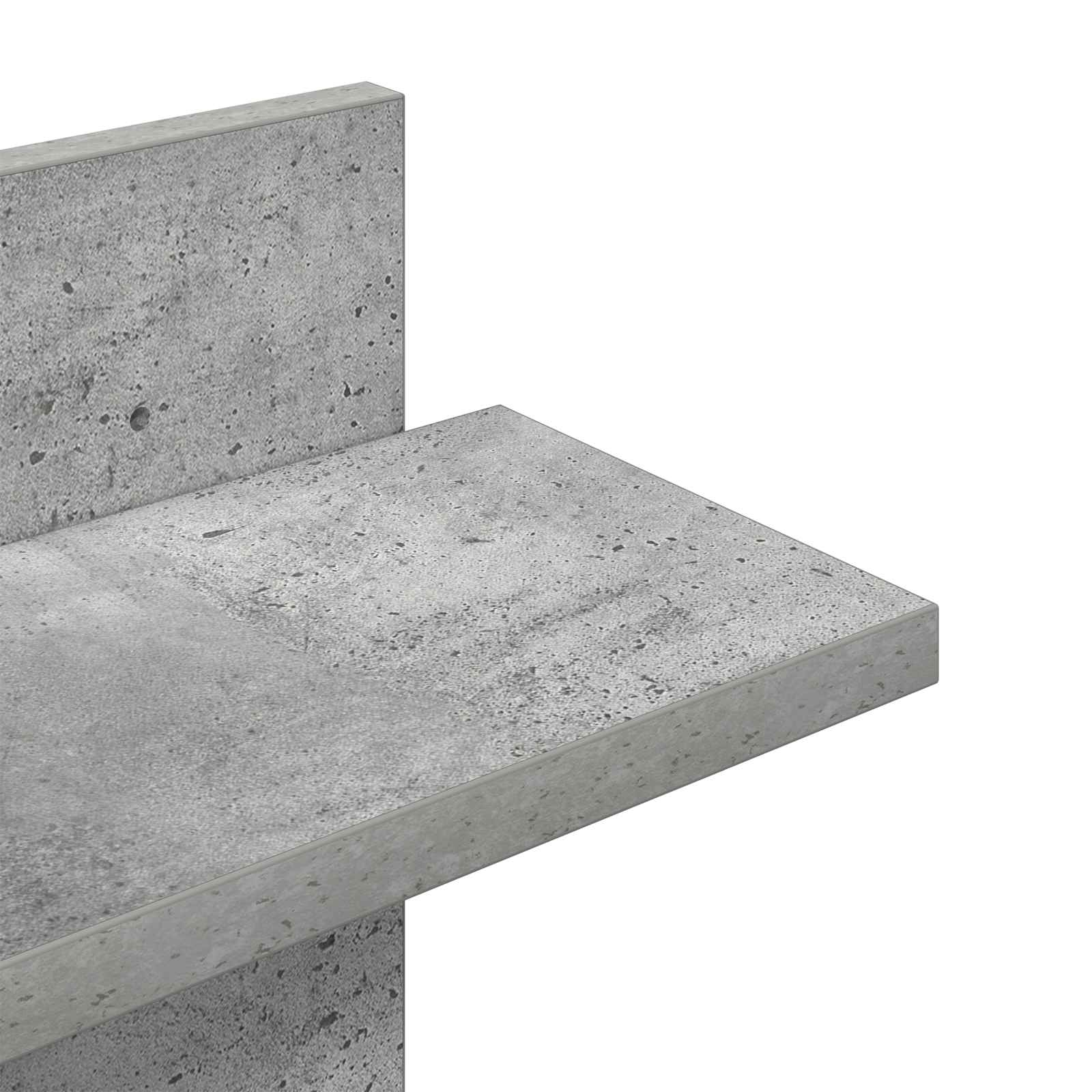 Wandregal Betongrau 48,5 x 15 x 101 cm Holzwerkstoff