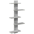 Wandregal Betongrau 48,5 x 15 x 101 cm Holzwerkstoff