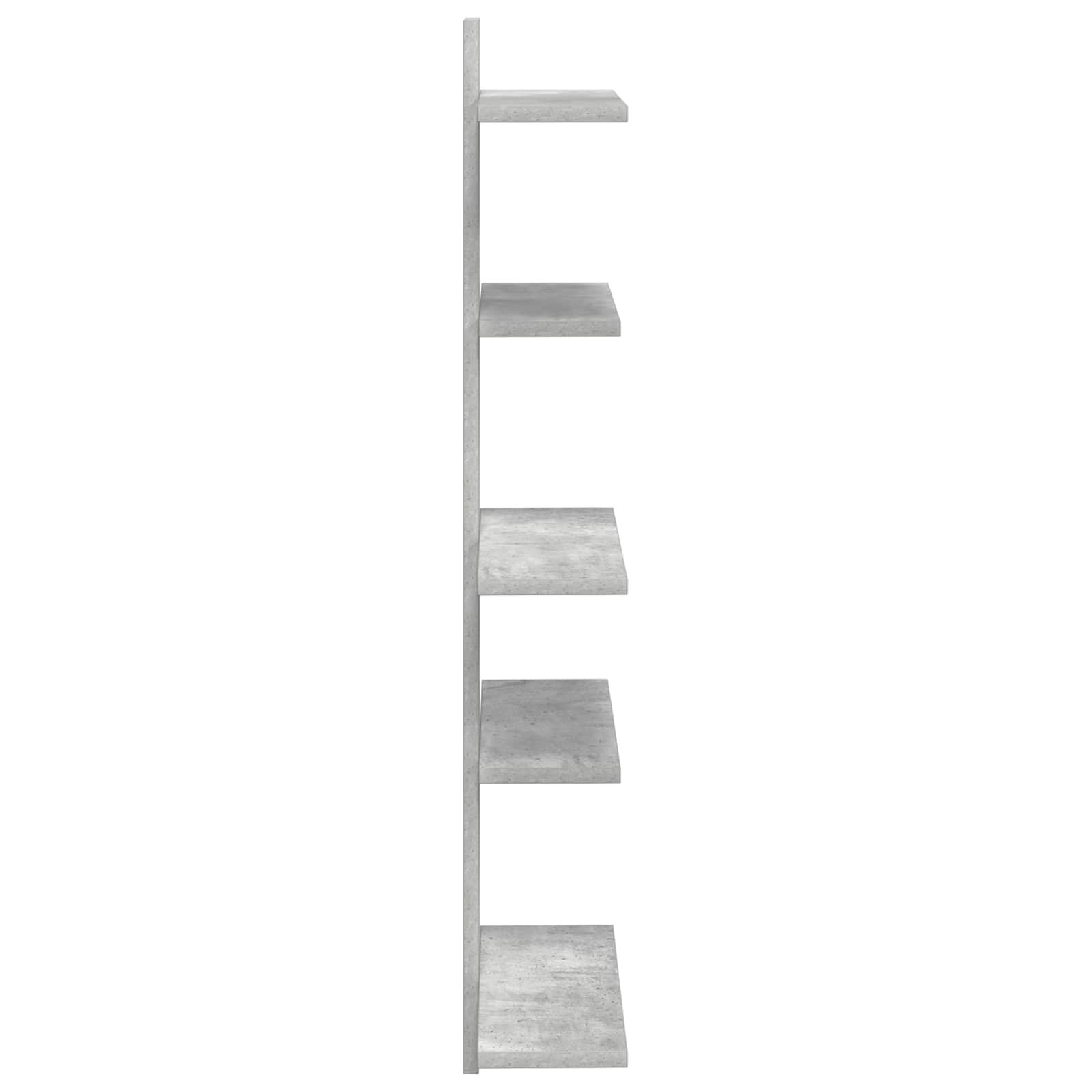 Wandregal Betongrau 48,5 x 15 x 101 cm Holzwerkstoff