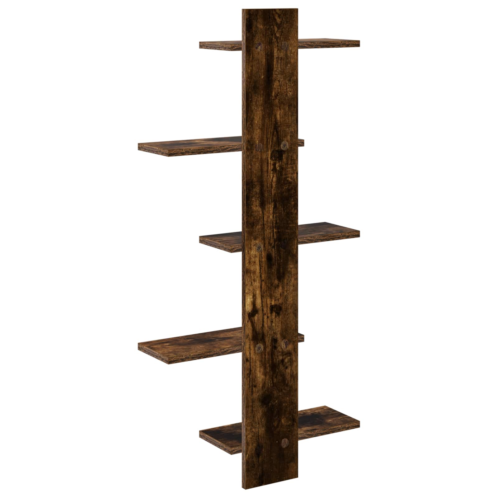 Wandregal Raucheiche 48,5 x 15 x 101 cm Holzwerkstoff