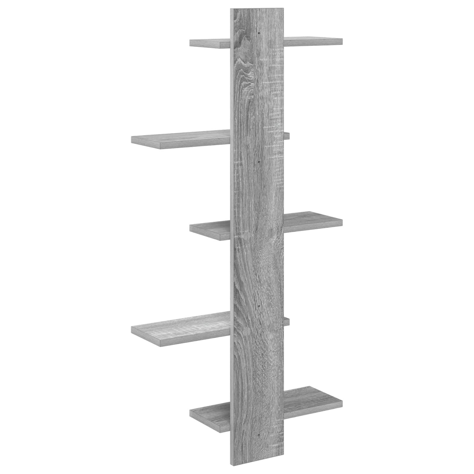 Wandregal Sonoma-Grau 48,5 x 15 x 101 cm Holzwerkstoff